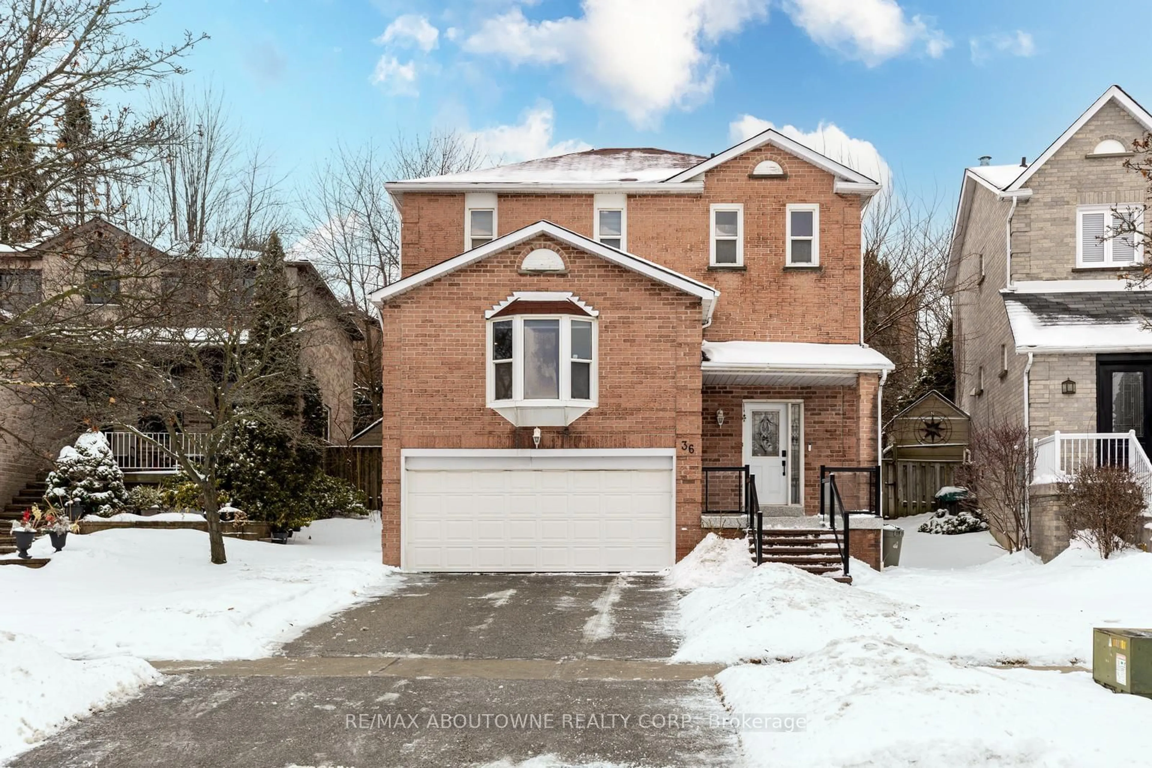 Home with brick exterior material, street for 36 Gardiner Dr, Ajax Ontario L1S 5Y3