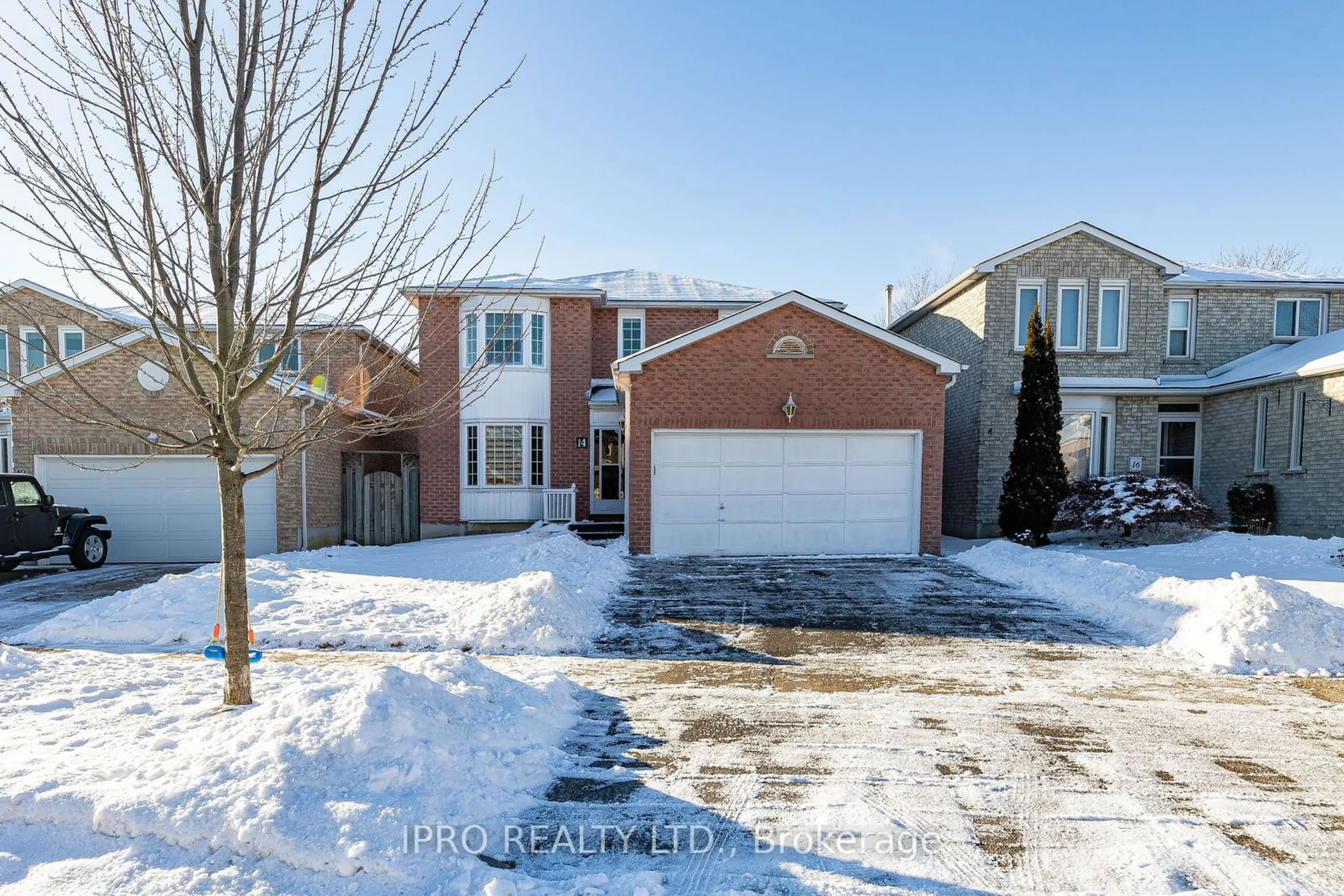 Home with brick exterior material, street for 14 Dakin Dr, Ajax Ontario L1T 2S5