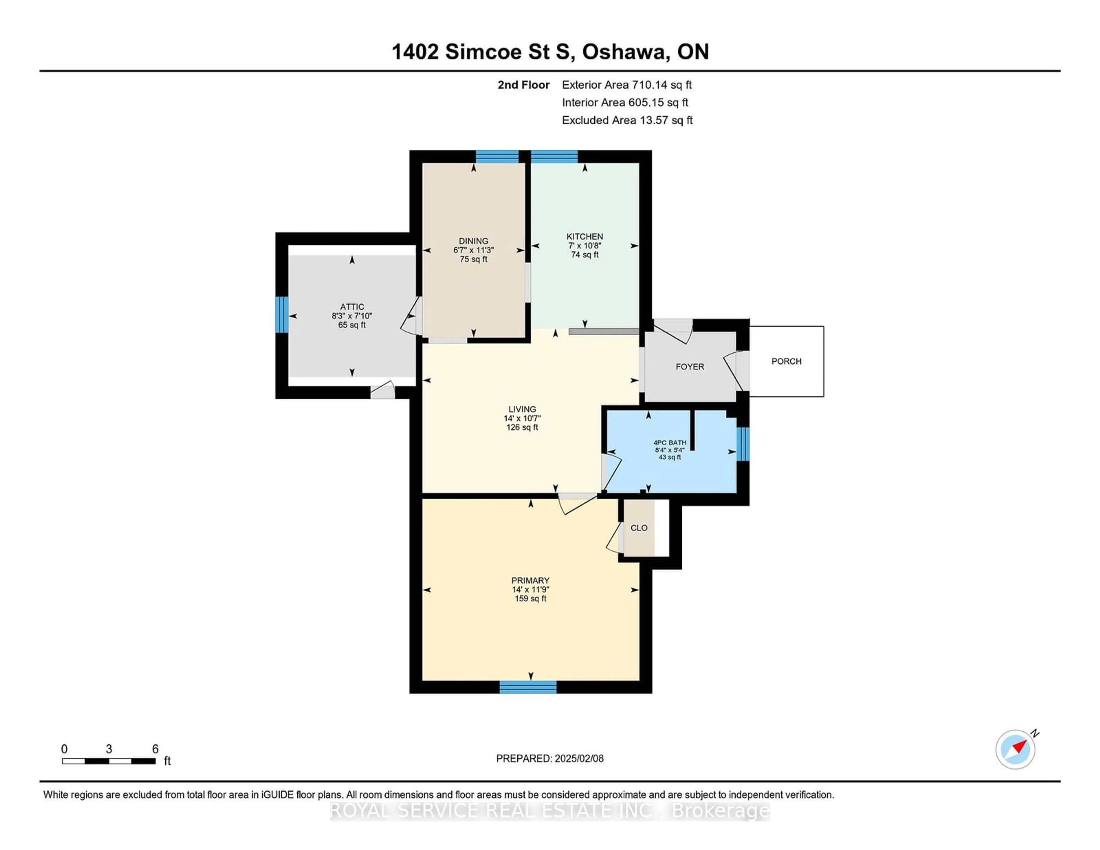 Floor plan for 1402 Simcoe St, Oshawa Ontario L1H 4M4