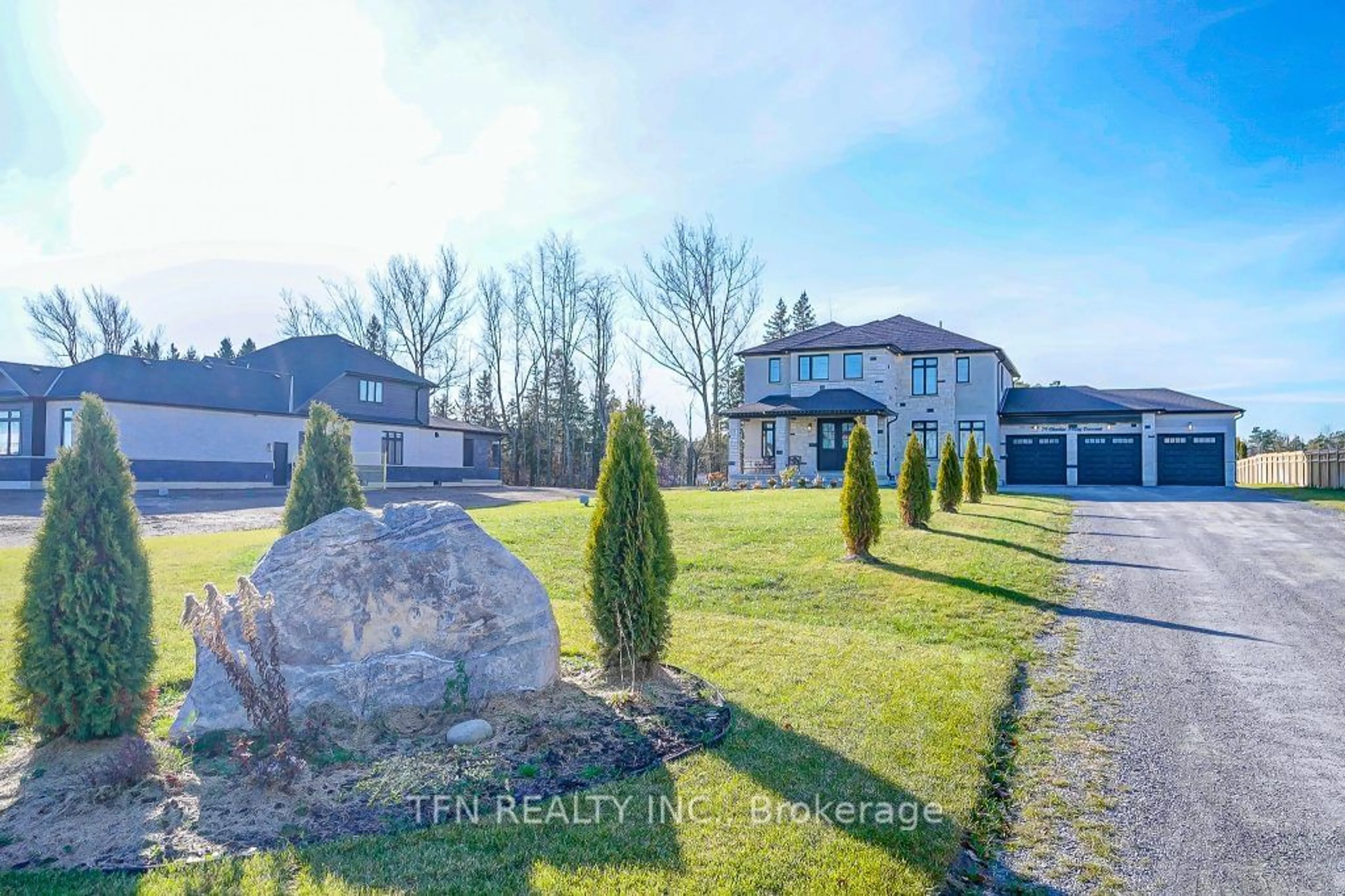 A pic from outside/outdoor area/front of a property/back of a property/a pic from drone, water/lake/river/ocean view for 79 Charles Tilley Cres, Clarington Ontario L0A 1J0