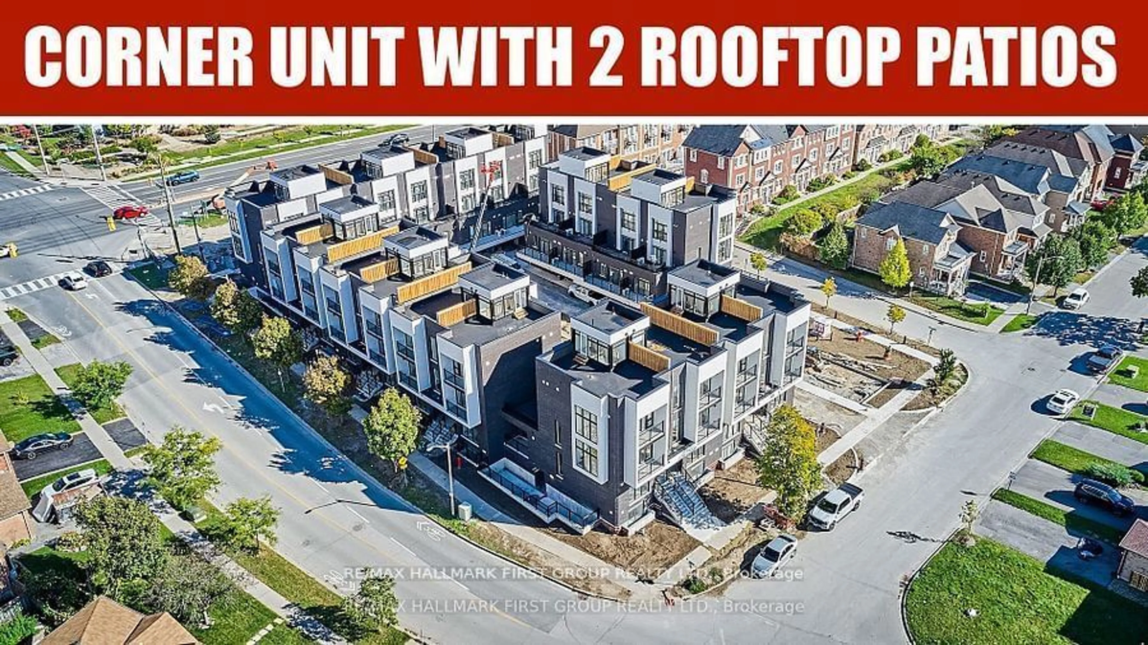 A pic from outside/outdoor area/front of a property/back of a property/a pic from drone, city buildings view from balcony for 188 Angus Dr #7, Ajax Ontario L1S 0G5