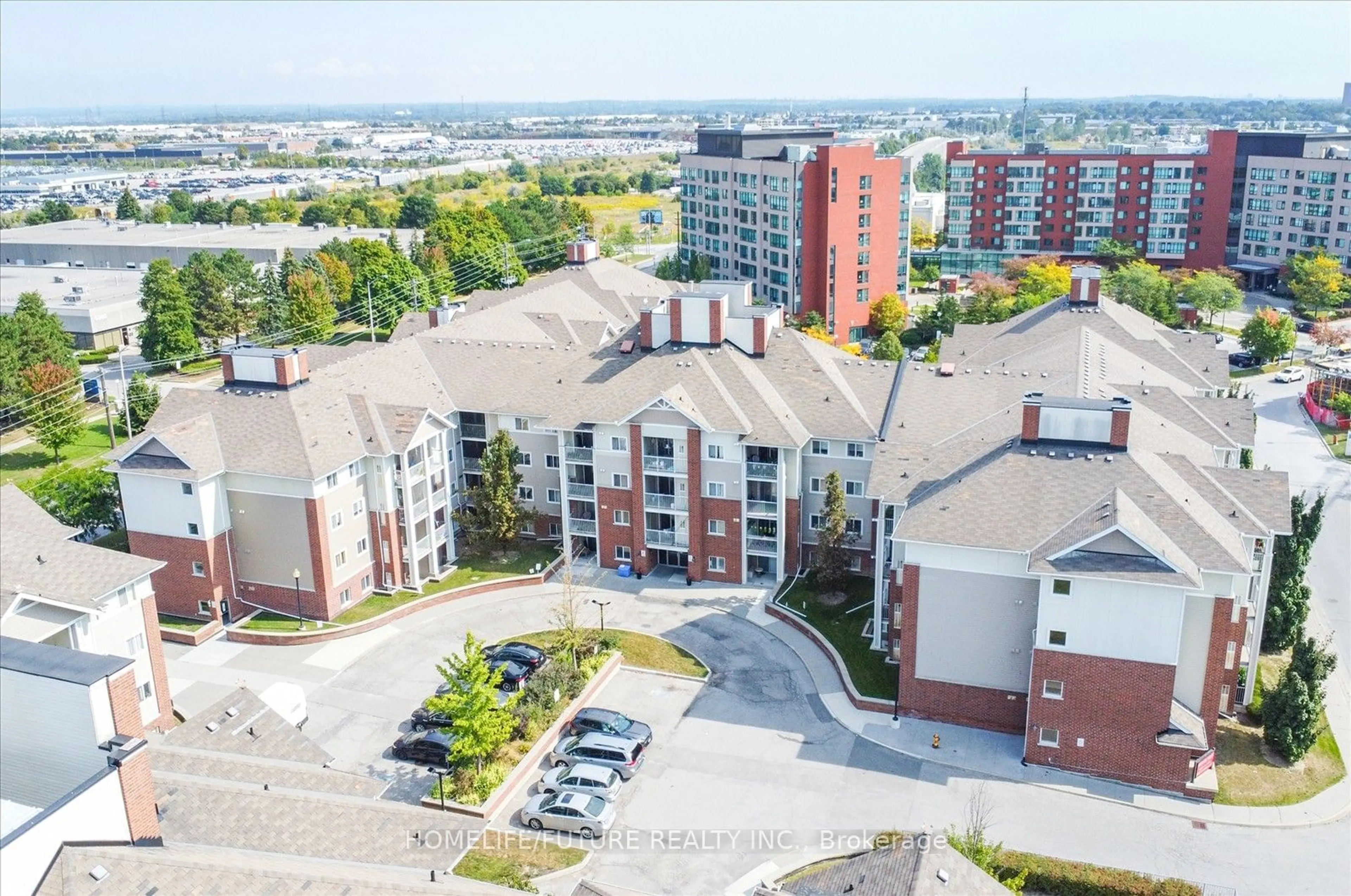 A pic from outside/outdoor area/front of a property/back of a property/a pic from drone, city buildings view from balcony for 5225 Finch Ave #205, Toronto Ontario M1S 5W8