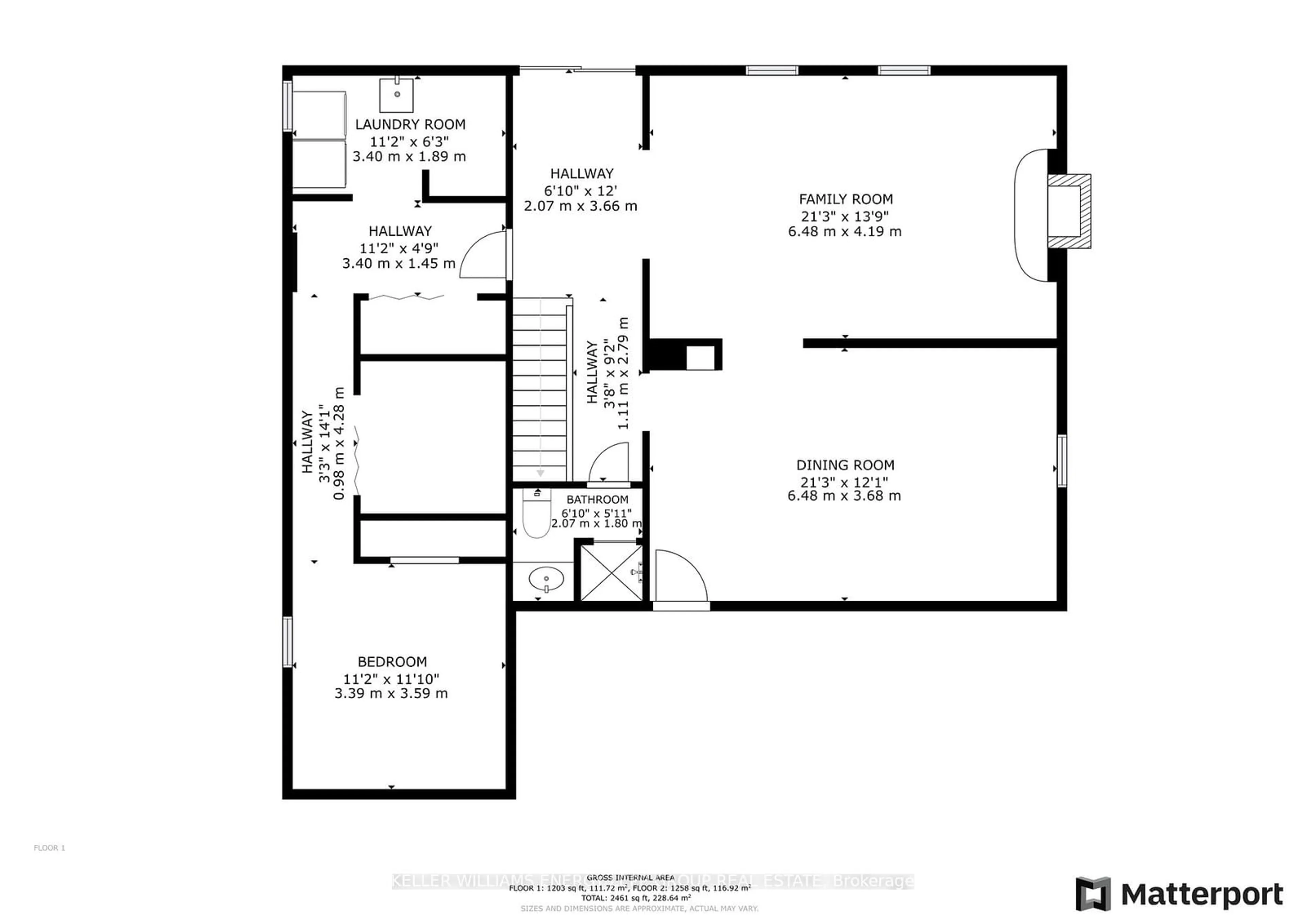 Floor plan for 8 Hialeah Cres, Whitby Ontario L1N 6R1