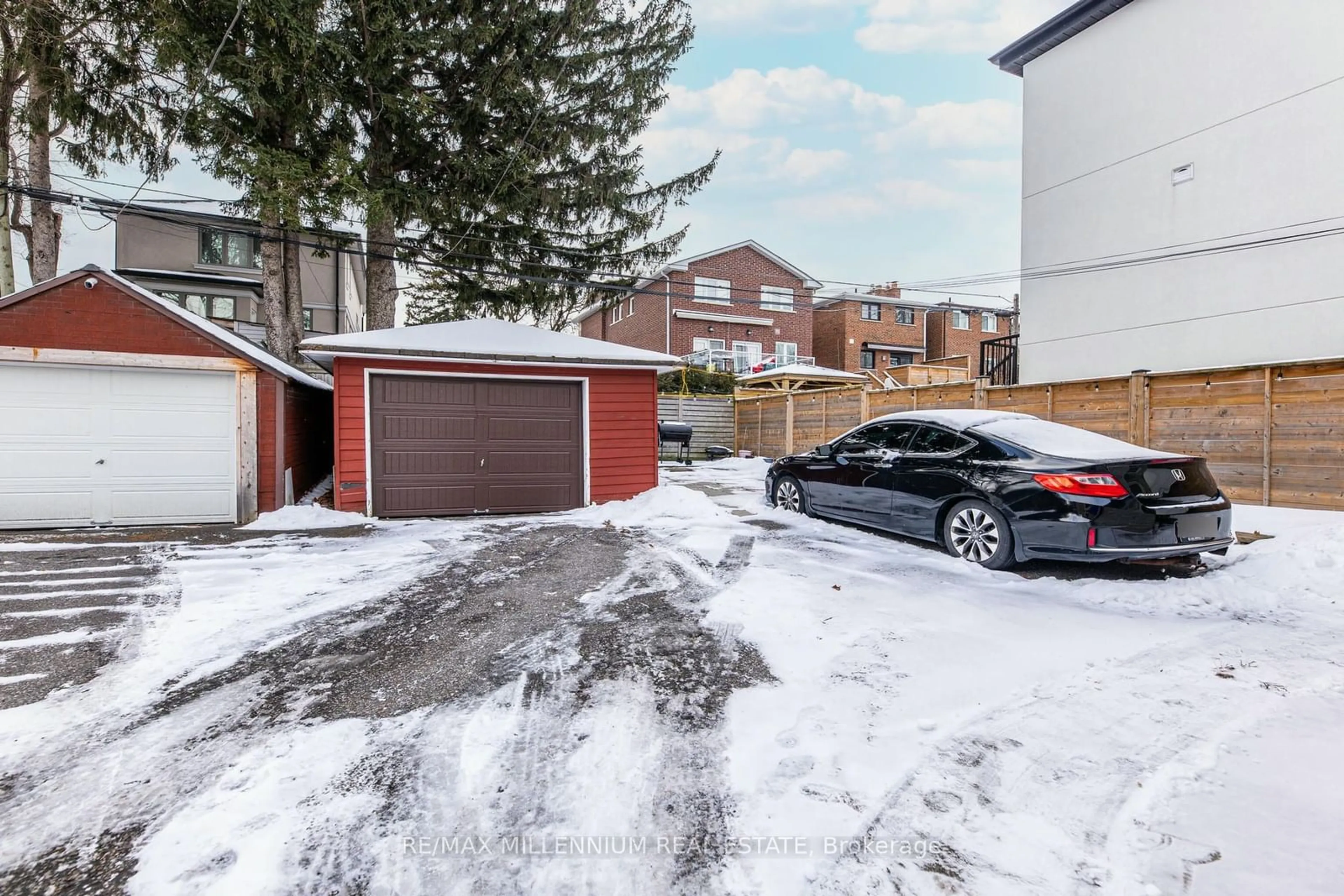 A pic from outside/outdoor area/front of a property/back of a property/a pic from drone, street for 109-111 Virginia Ave, Toronto Ontario M4C 2T1