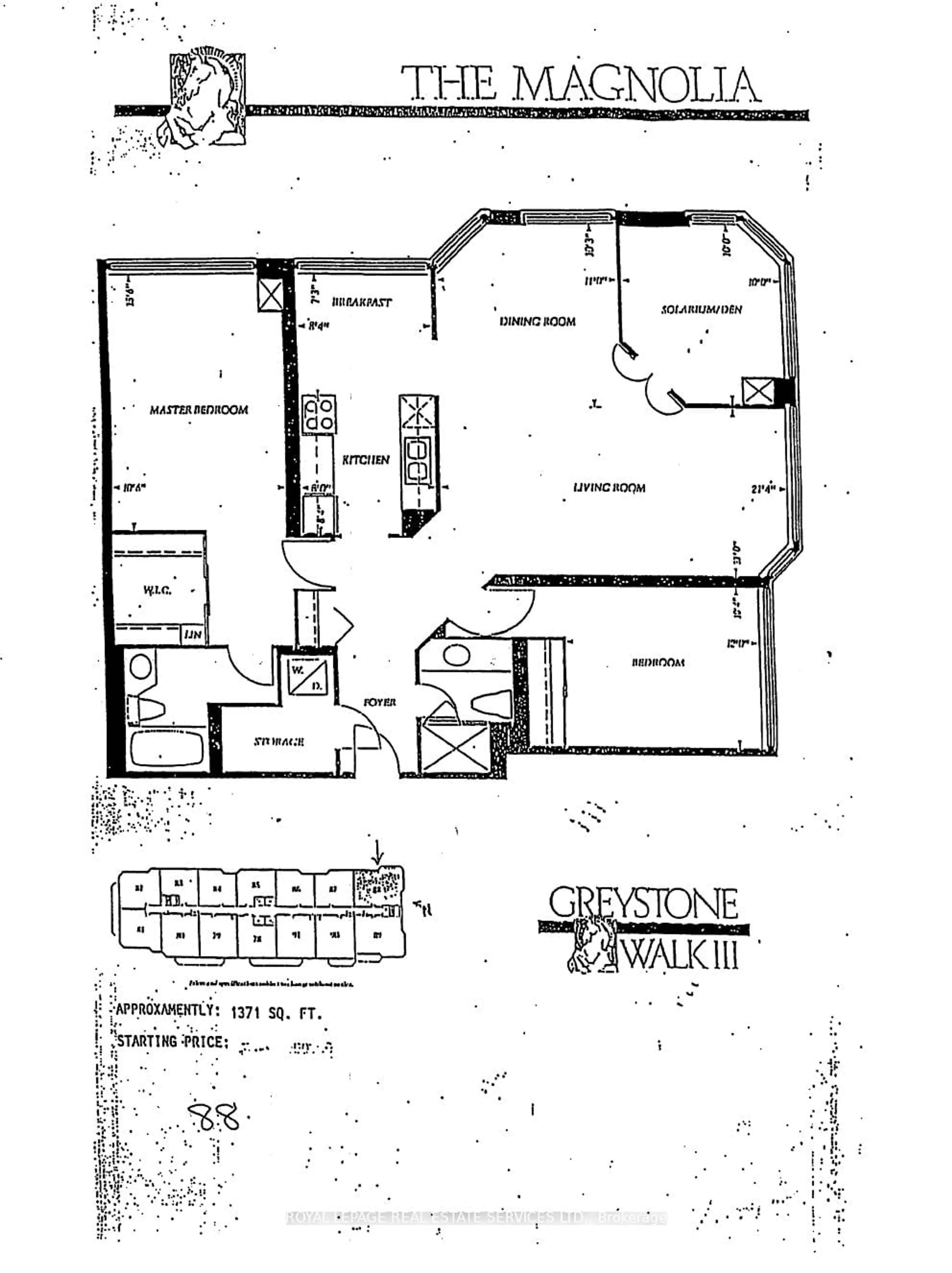 Floor plan for 1 Greystone Walk Dr #688, Toronto Ontario M1K 5J3