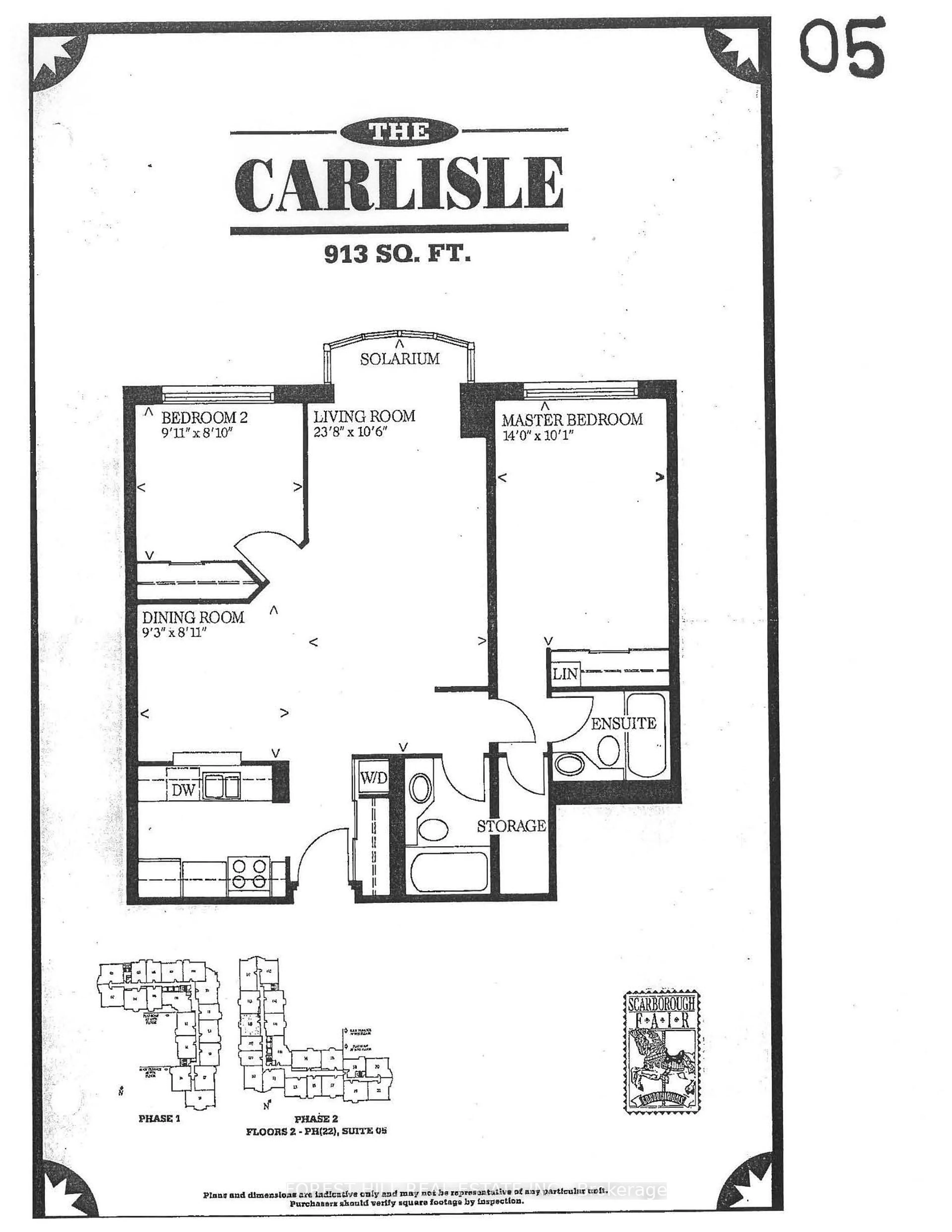 Floor plan for 2550 Lawrence Ave #205, Toronto Ontario M1P 4Z3