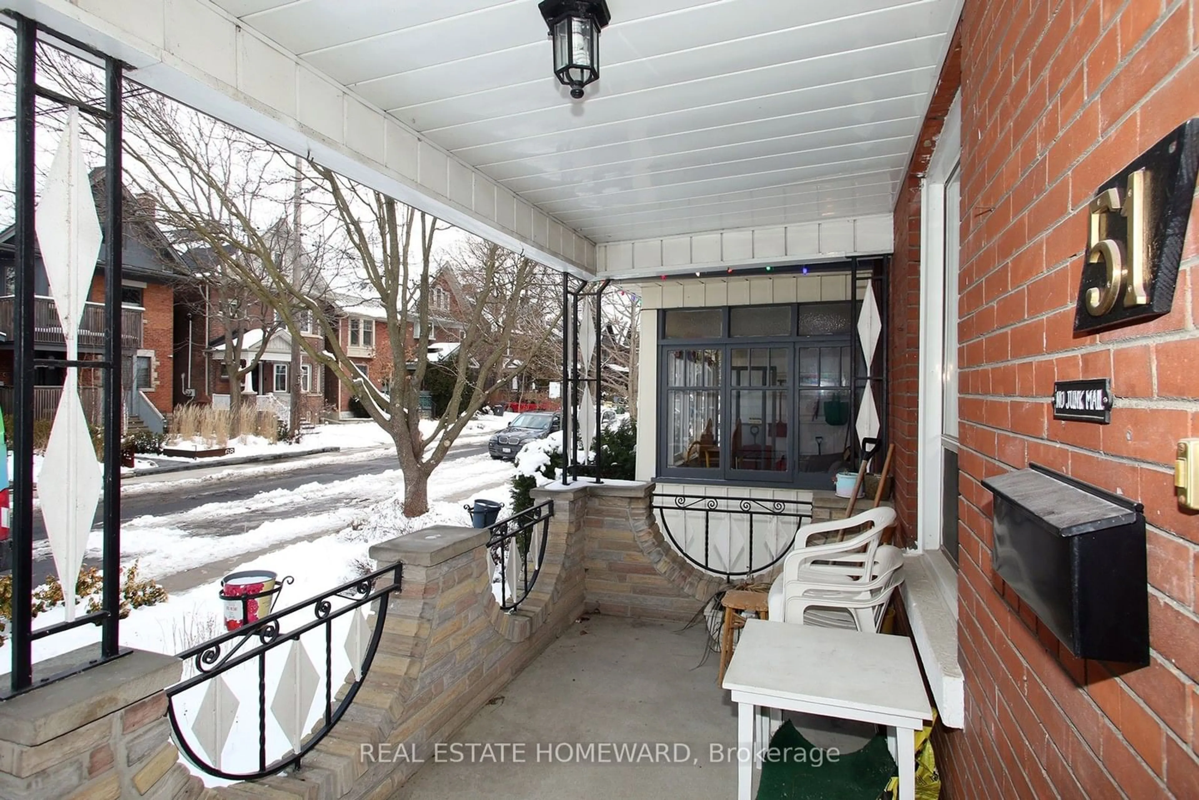 Patio, street for 51 Dearbourne Ave, Toronto Ontario M4K 1M6