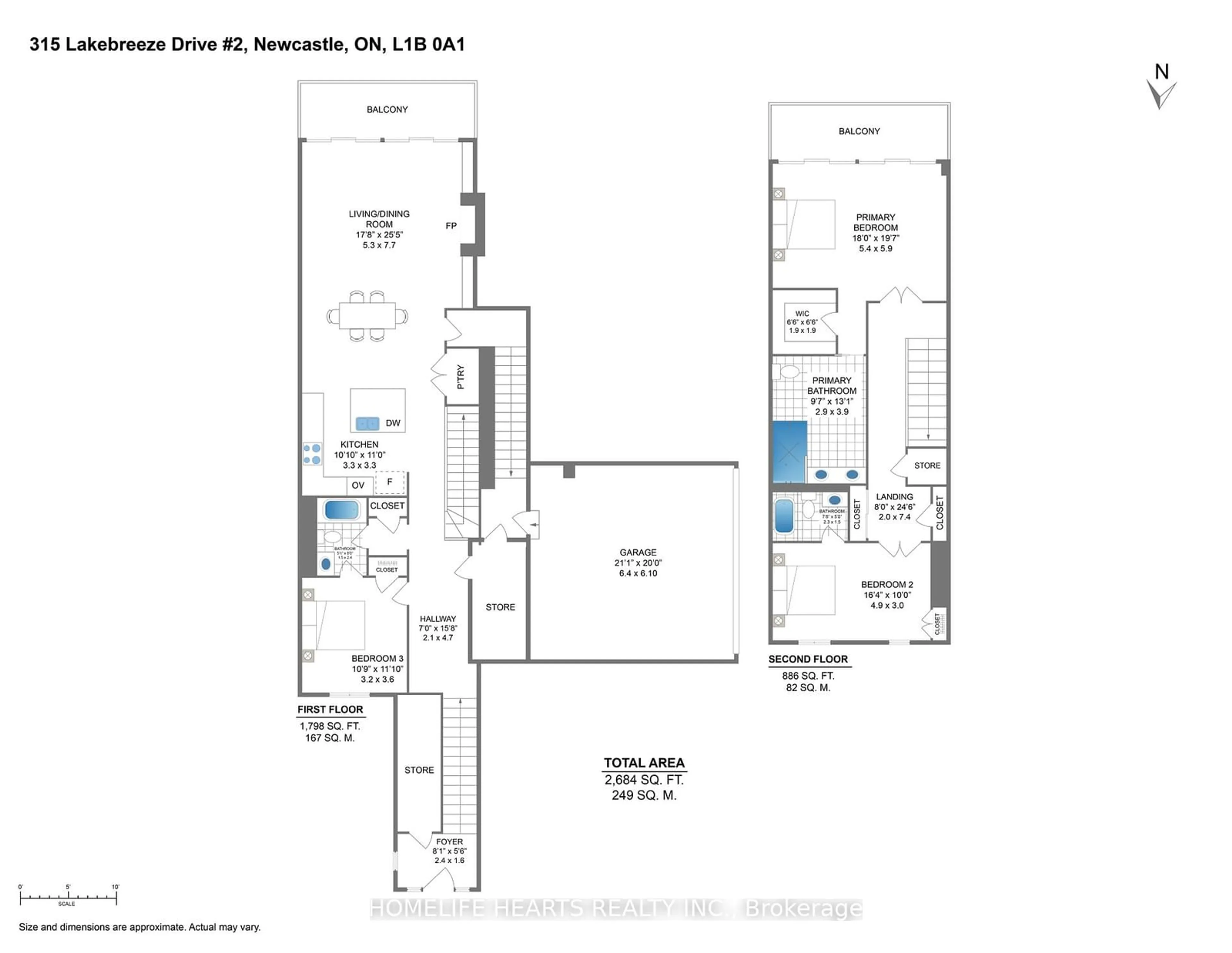 Floor plan for 315 Lakebreeze Dr #2, Clarington Ontario L1B 0A1