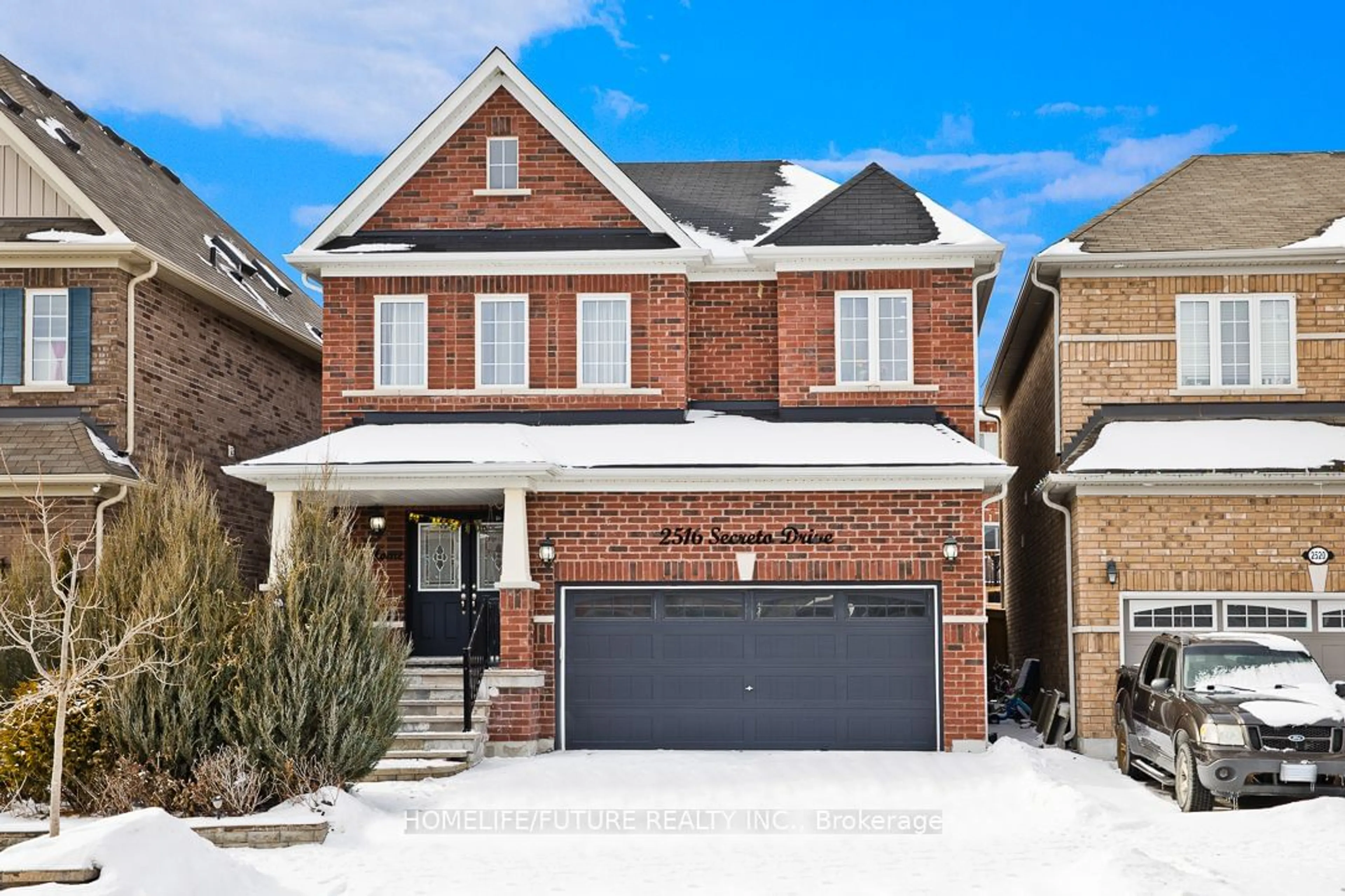 Home with brick exterior material, street for 2516 Secreto Dr, Oshawa Ontario L1L 0H7