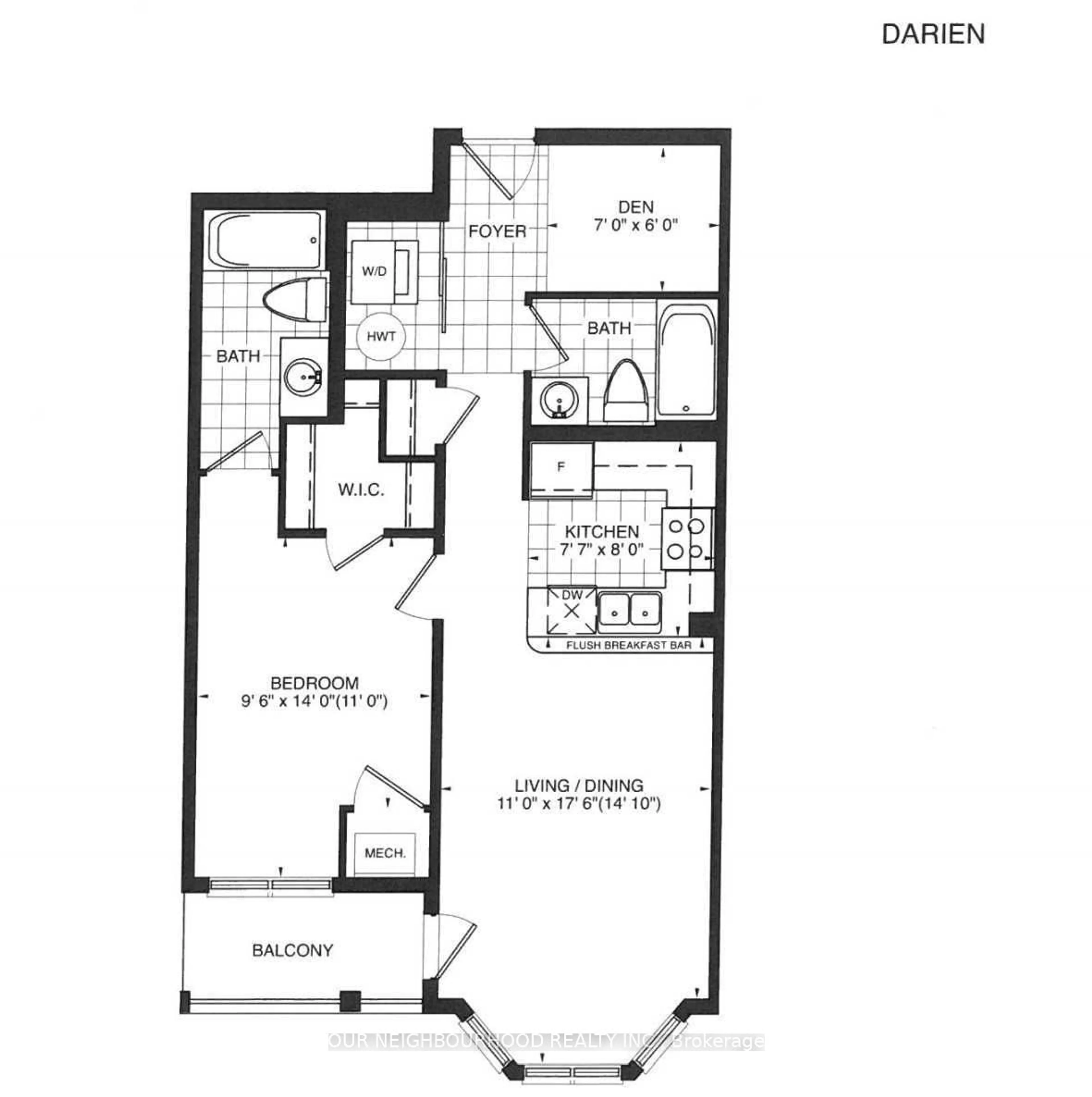 Floor plan for 65 Shipway Ave #210, Clarington Ontario L1B 0B7