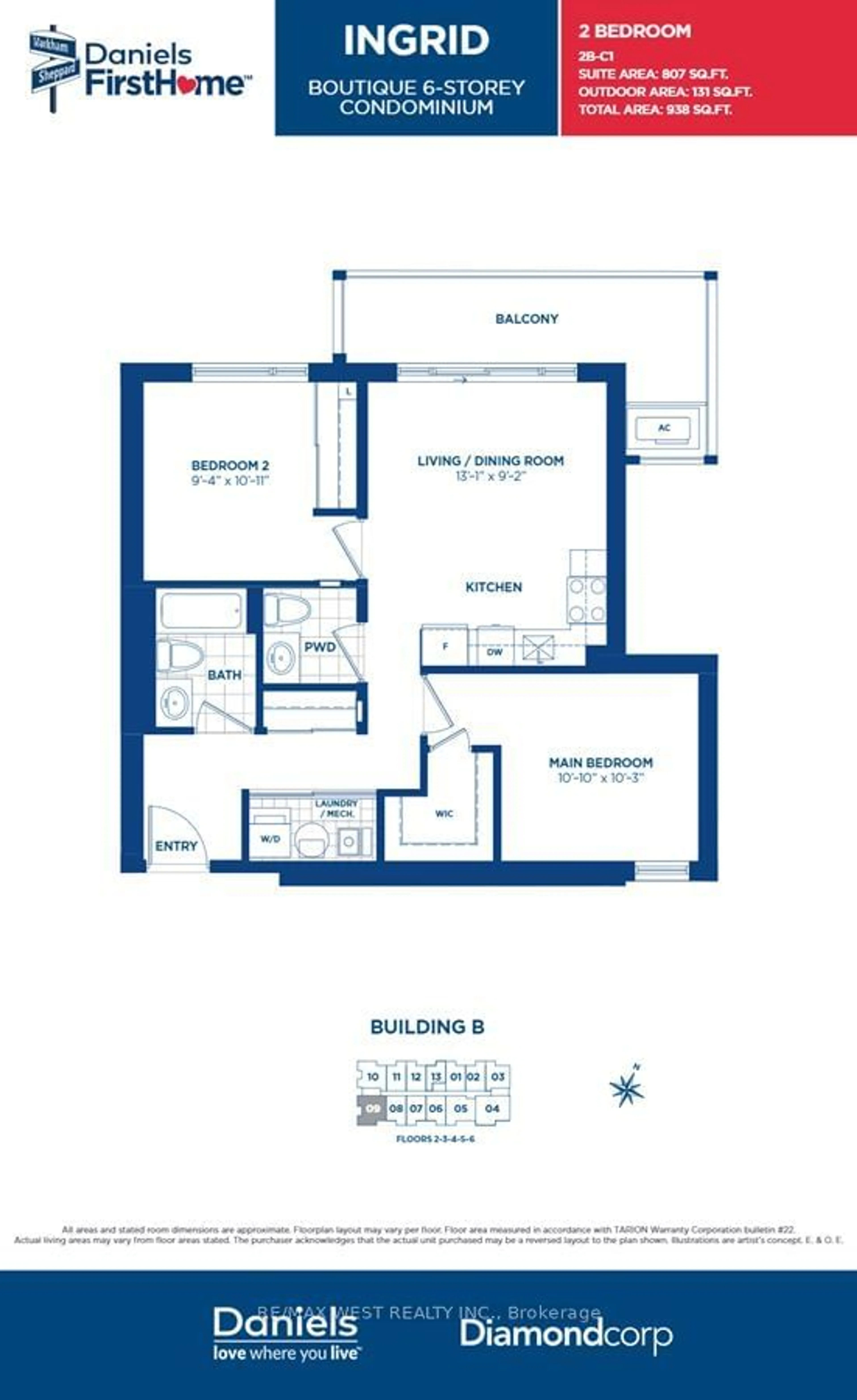 Floor plan for 5131 Sheppard Ave E #309, Toronto Ontario M1B 0C9