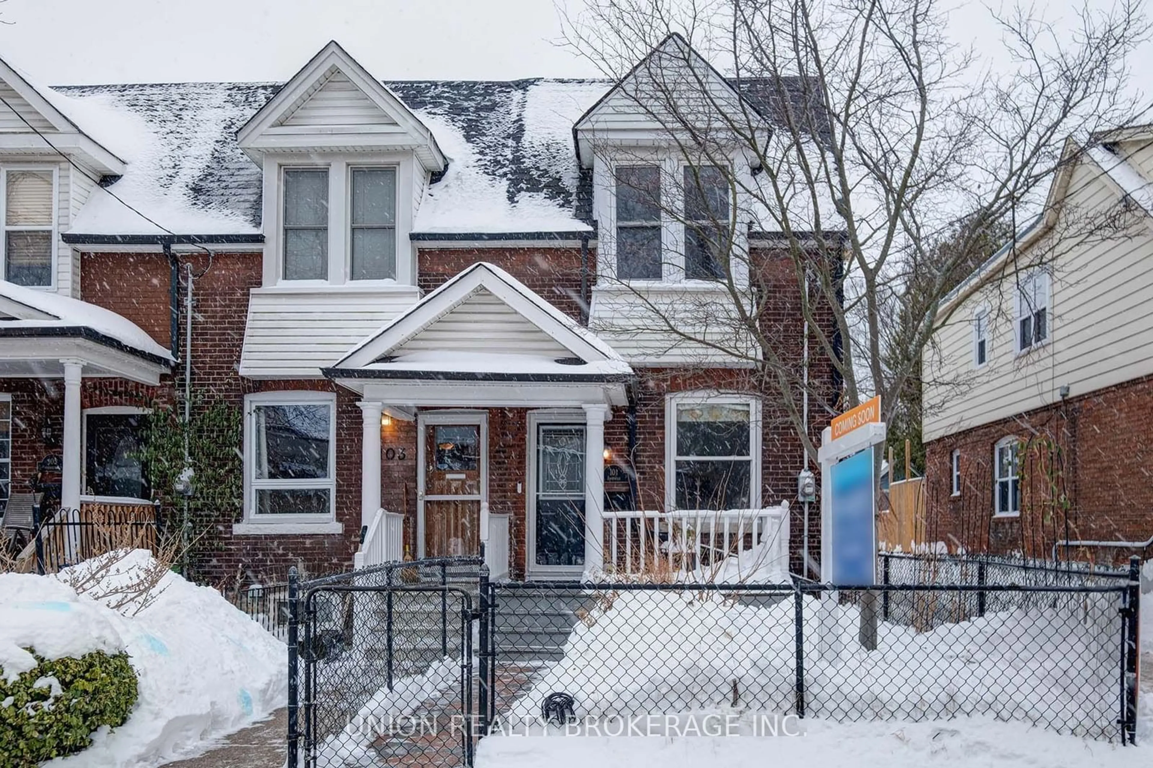 Home with brick exterior material, street for 101 Swanwick Ave, Toronto Ontario M4E 1Z8