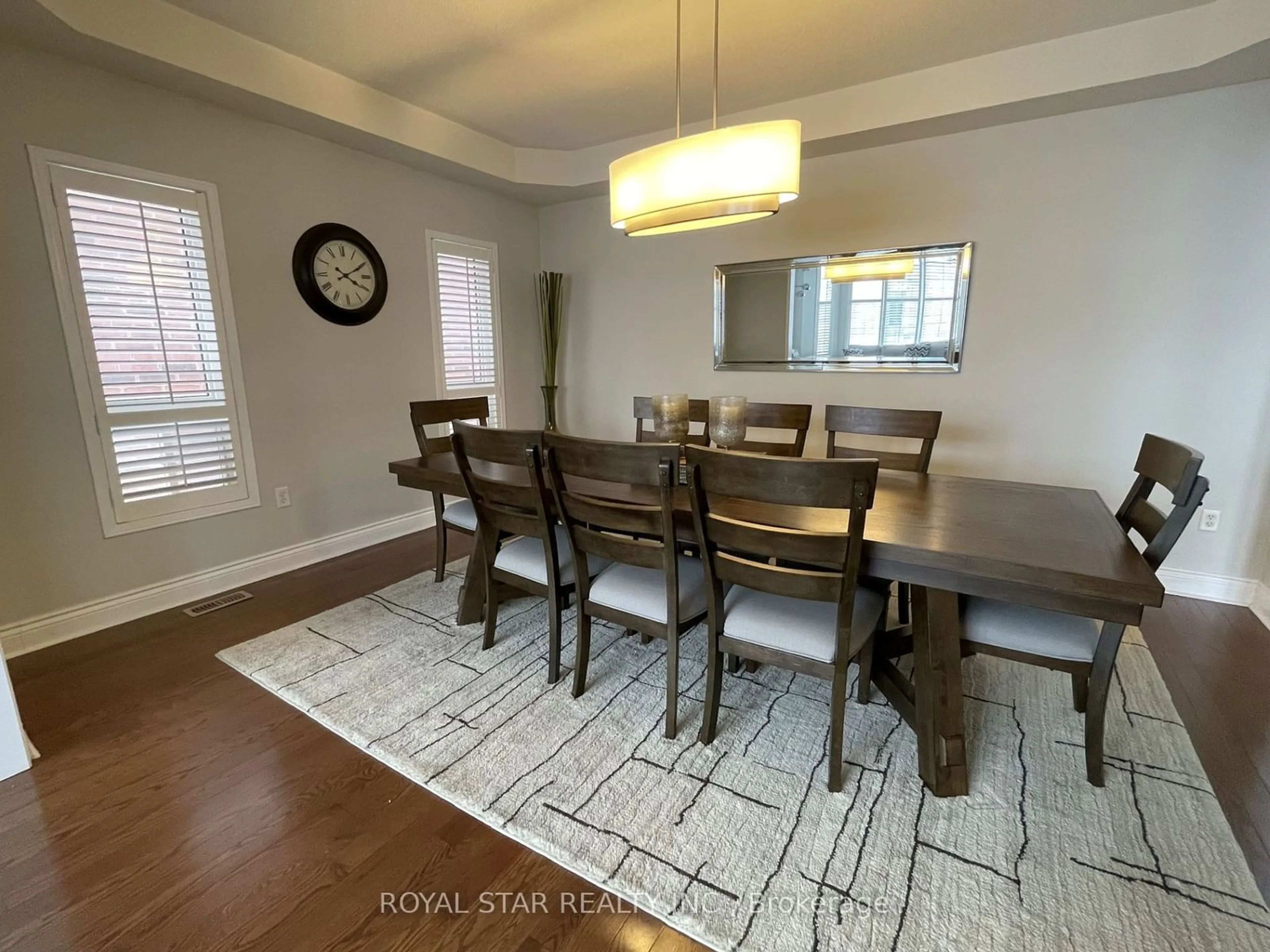 Dining room, wood/laminate floor for 50 Oshea Cres, Ajax Ontario L1T 4W8