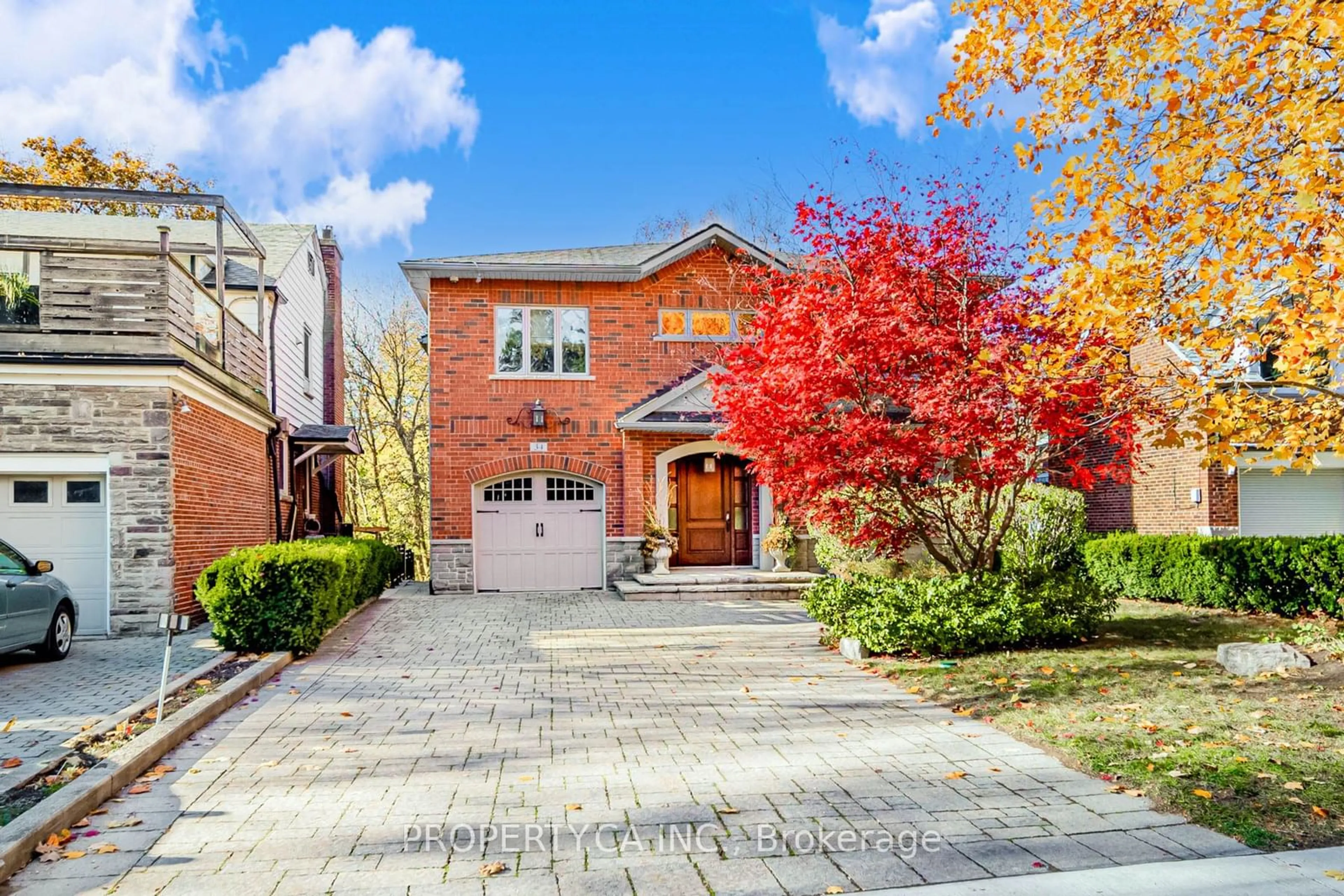 Home with brick exterior material, street for 34 Hillside Dr, Toronto Ontario M4K 2M2