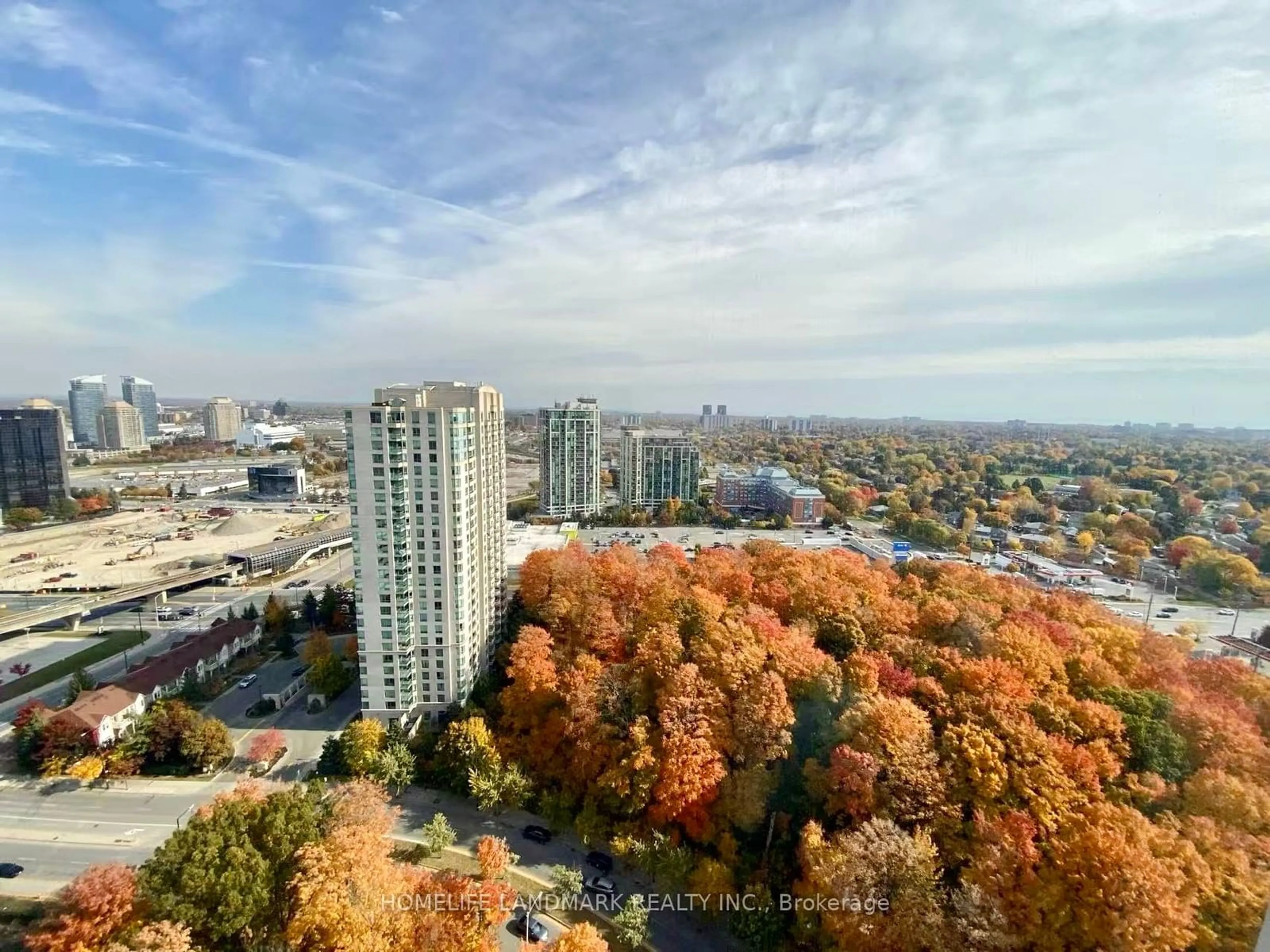 A pic from outside/outdoor area/front of a property/back of a property/a pic from drone, city buildings view from balcony for 190 Borough Dr #3102, Toronto Ontario M1P 0B6