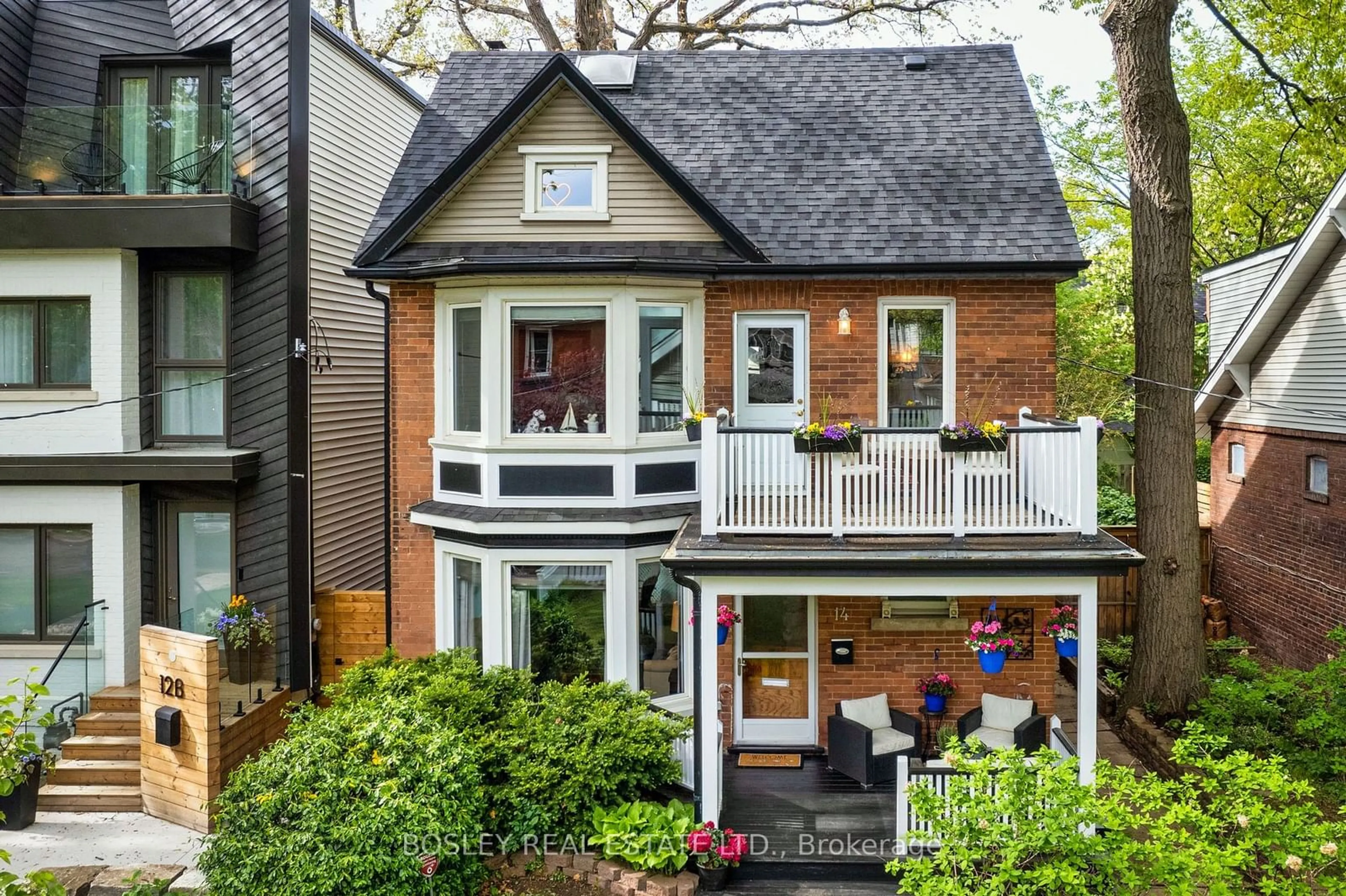 Home with brick exterior material, street for 14 Swanwick Ave, Toronto Ontario M4E 1Z1