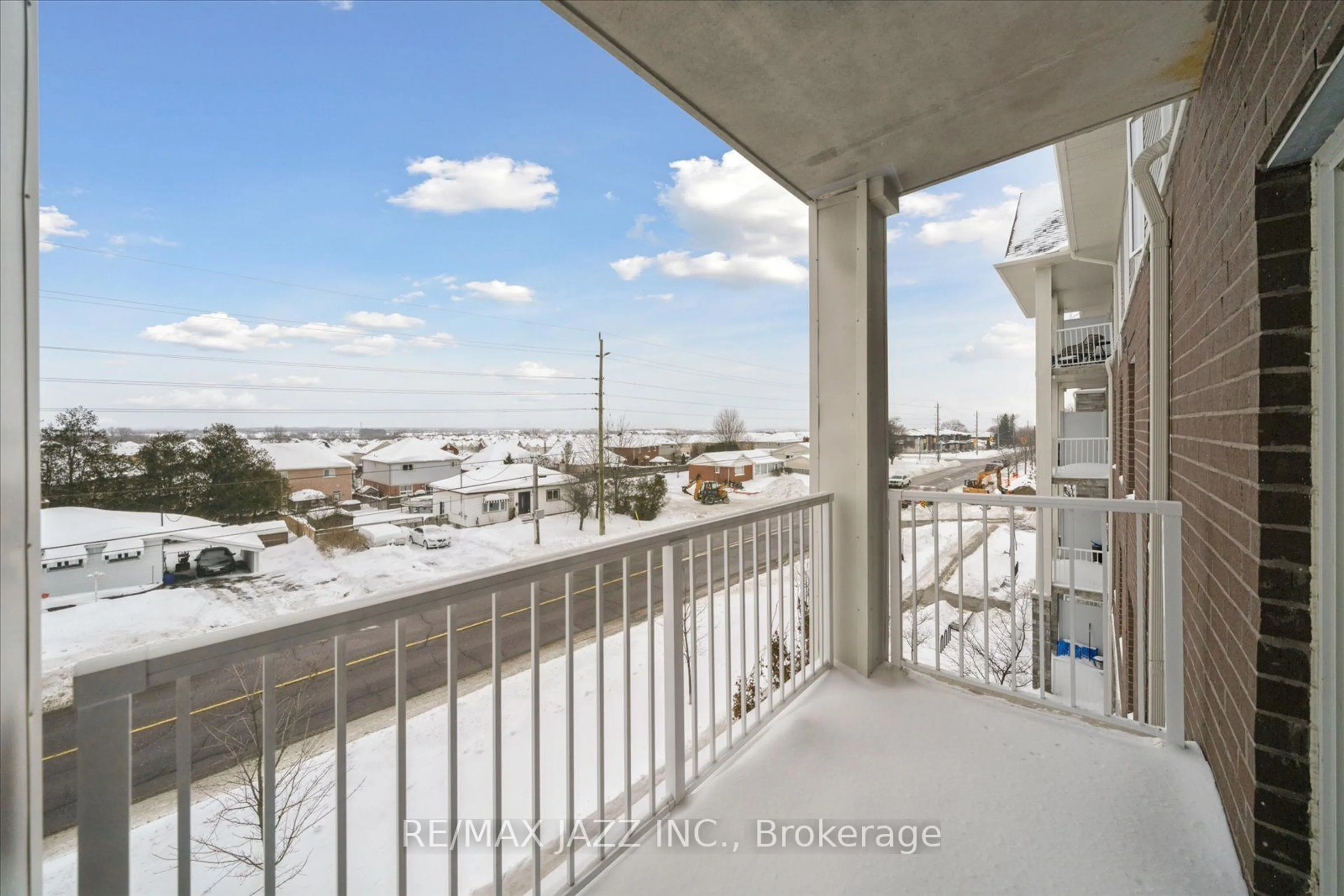 Balcony in the apartment, city buildings view from balcony for 290 Liberty St #322, Clarington Ontario L1C 0V5