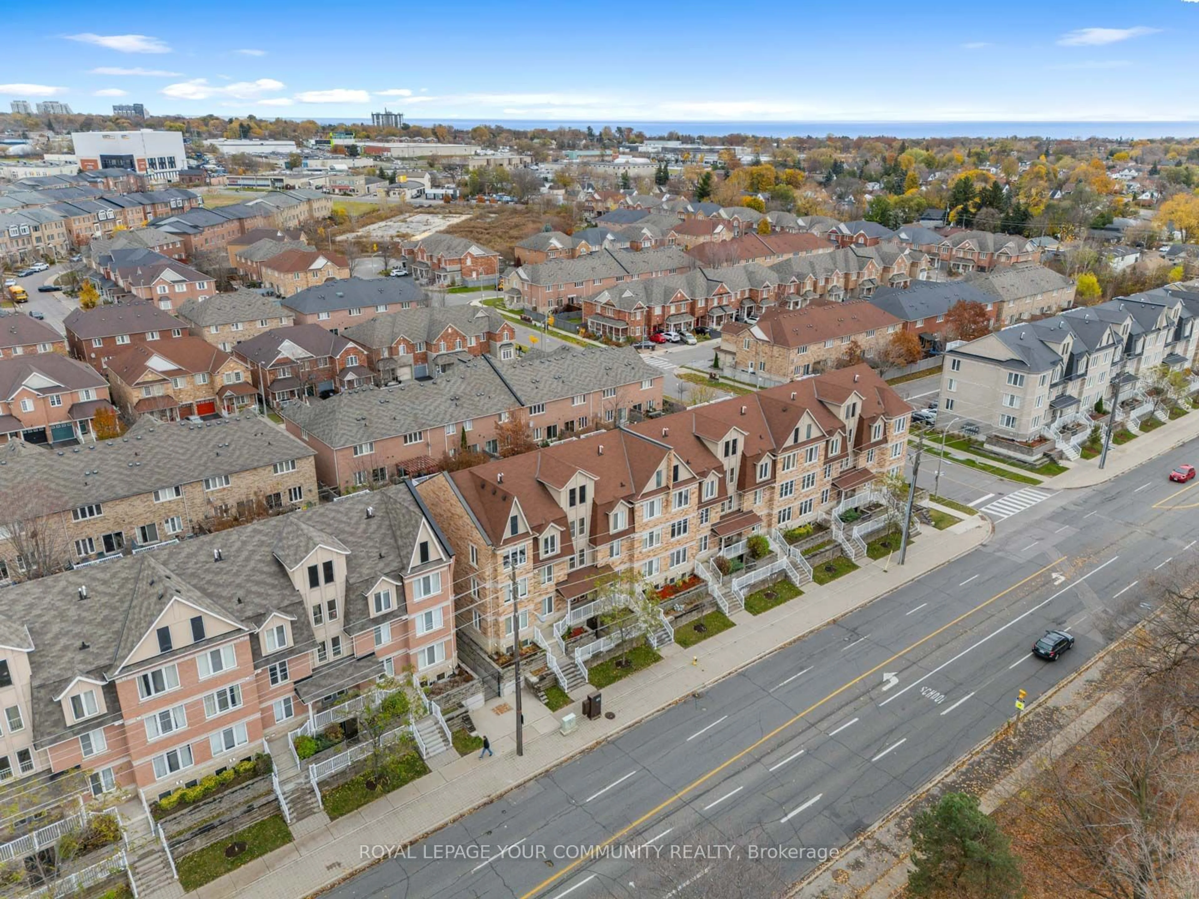 A pic from outside/outdoor area/front of a property/back of a property/a pic from drone, city buildings view from balcony for 651F Warden Ave #48, Toronto Ontario M1L 0E8