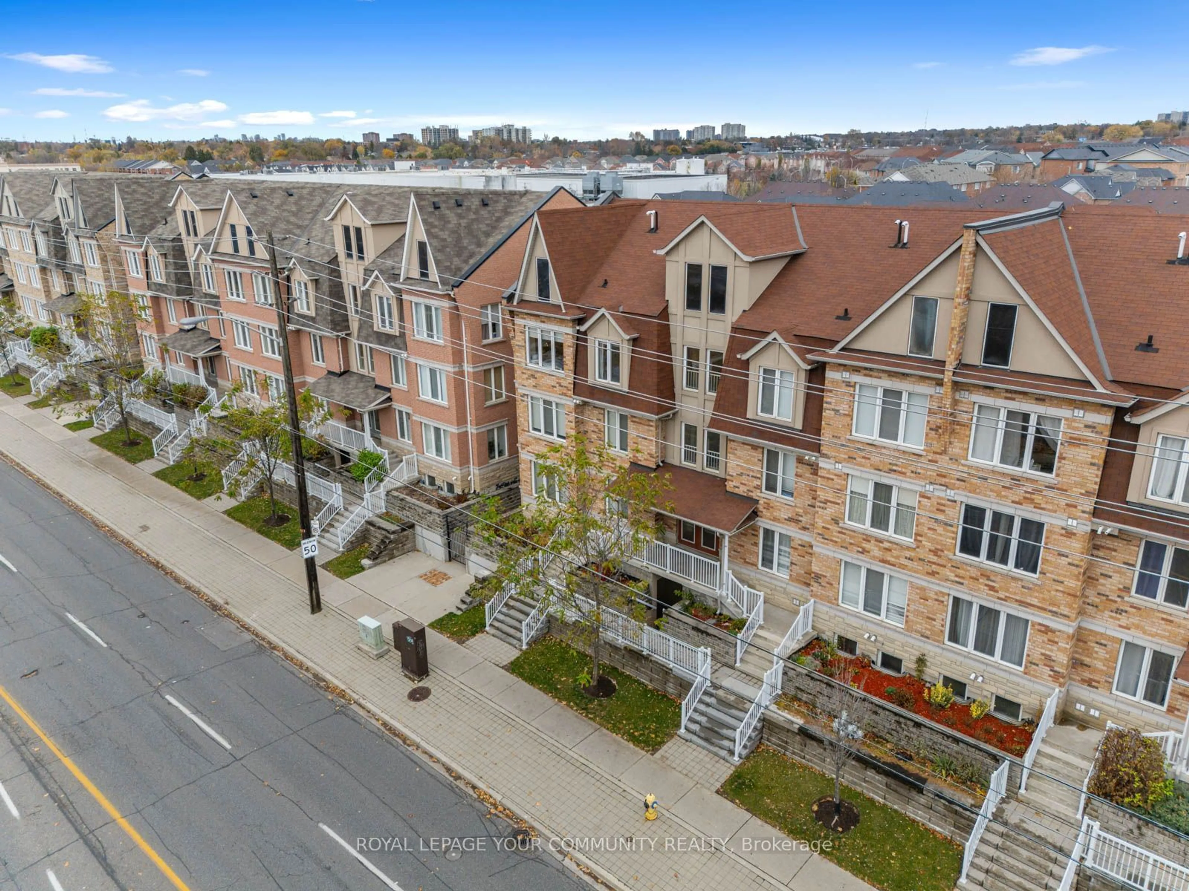 A pic from outside/outdoor area/front of a property/back of a property/a pic from drone, city buildings view from balcony for 651F Warden Ave #48, Toronto Ontario M1L 0E8