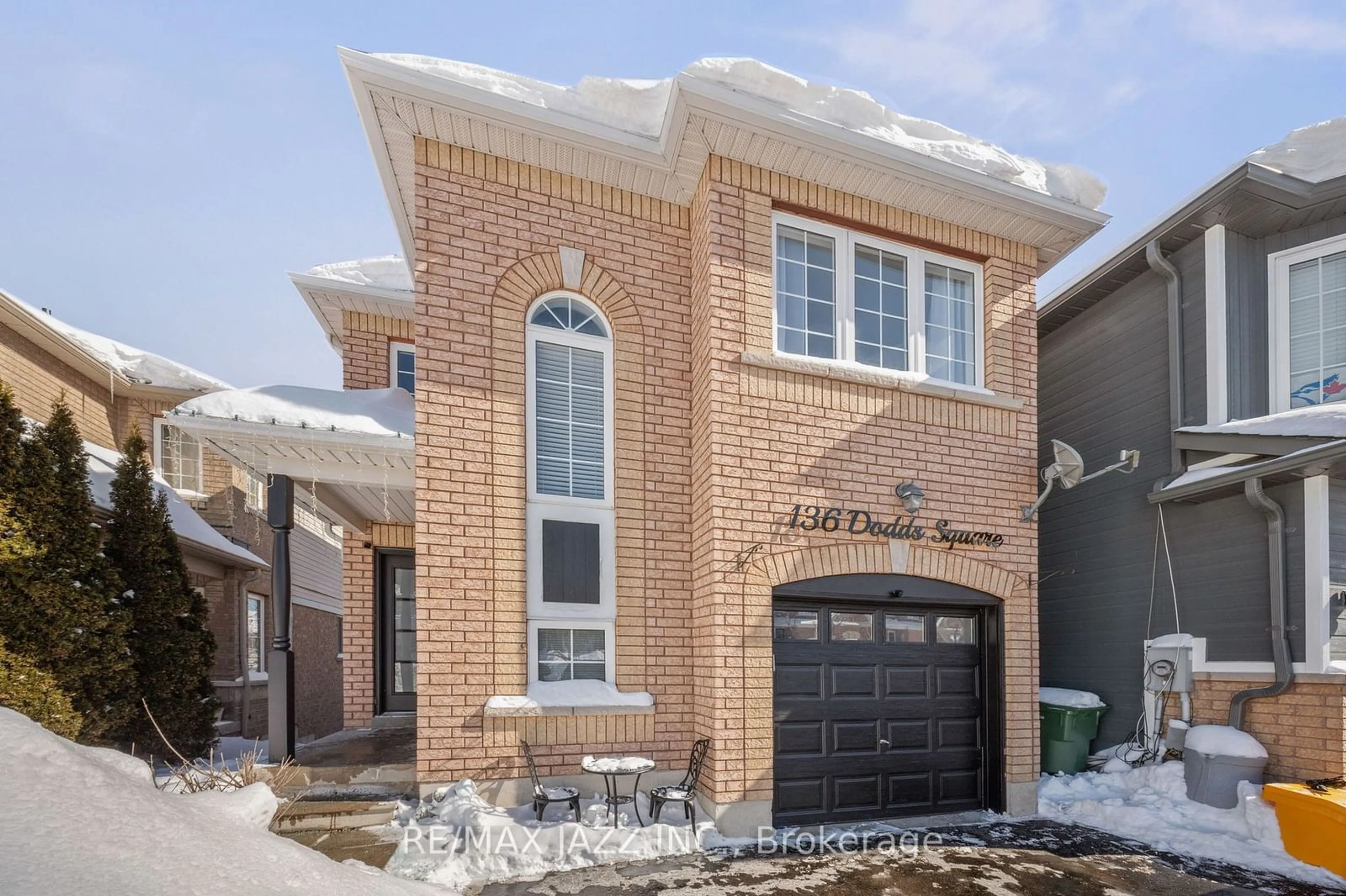 Home with brick exterior material, street for 136 Dodds Sq, Clarington Ontario L1C 5N2