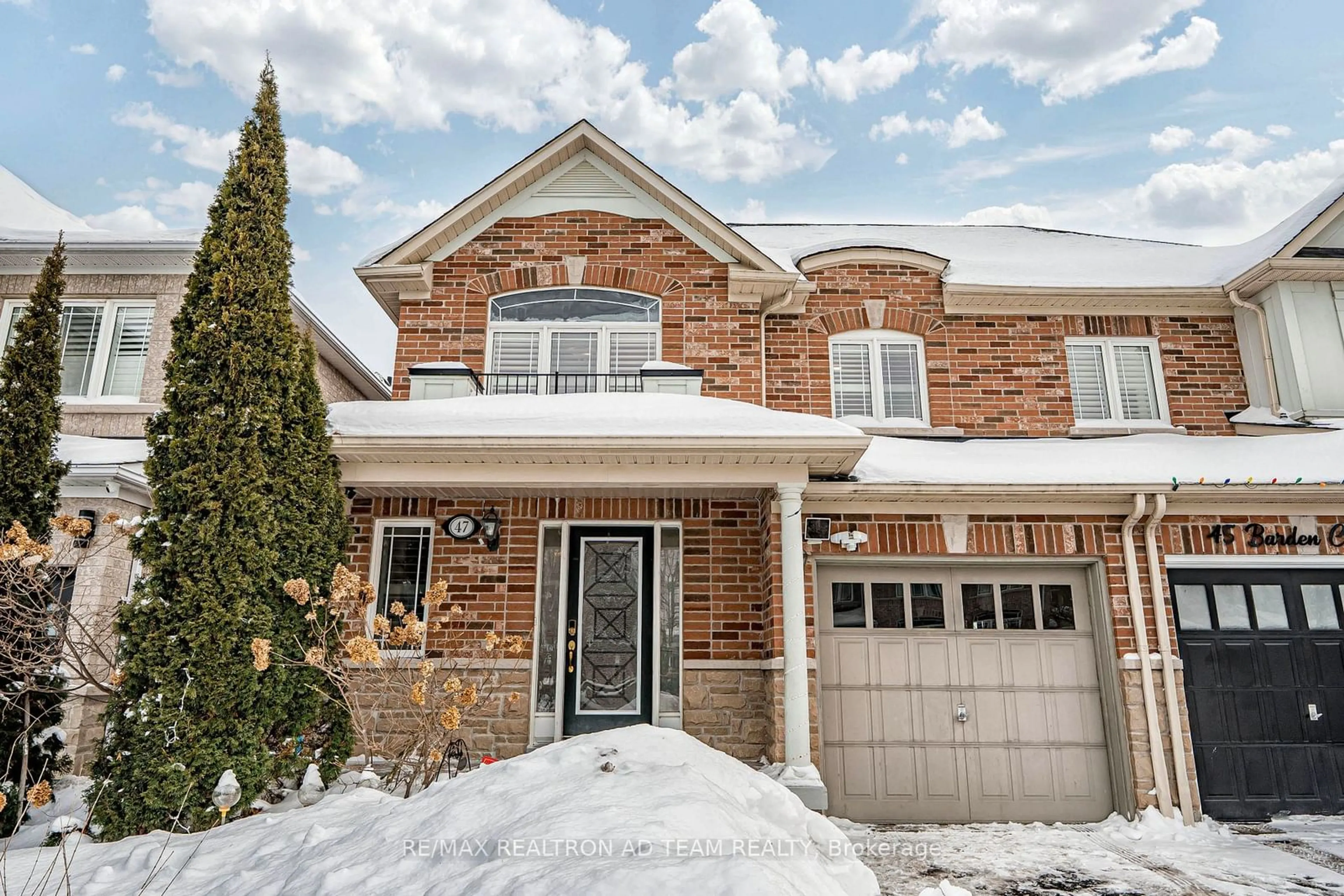 Home with brick exterior material, street for 47 Barden Cres, Ajax Ontario L1Z 2A9