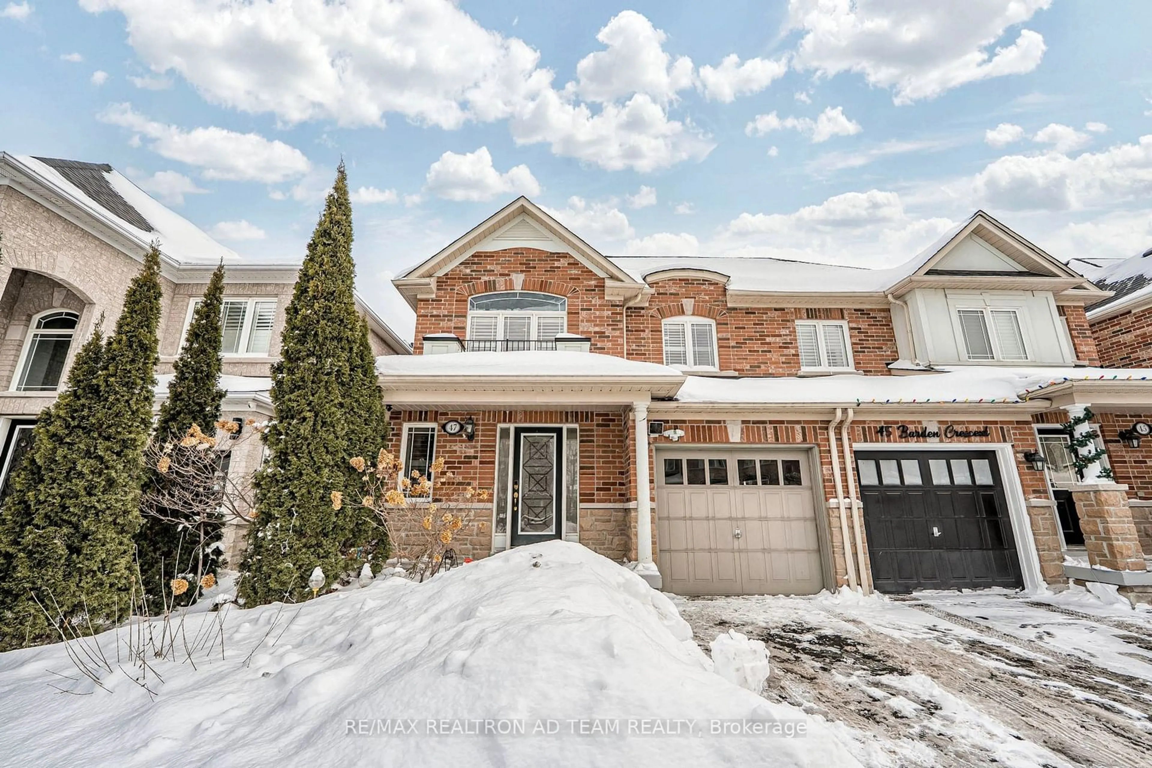 Home with brick exterior material, street for 47 Barden Cres, Ajax Ontario L1Z 2A9