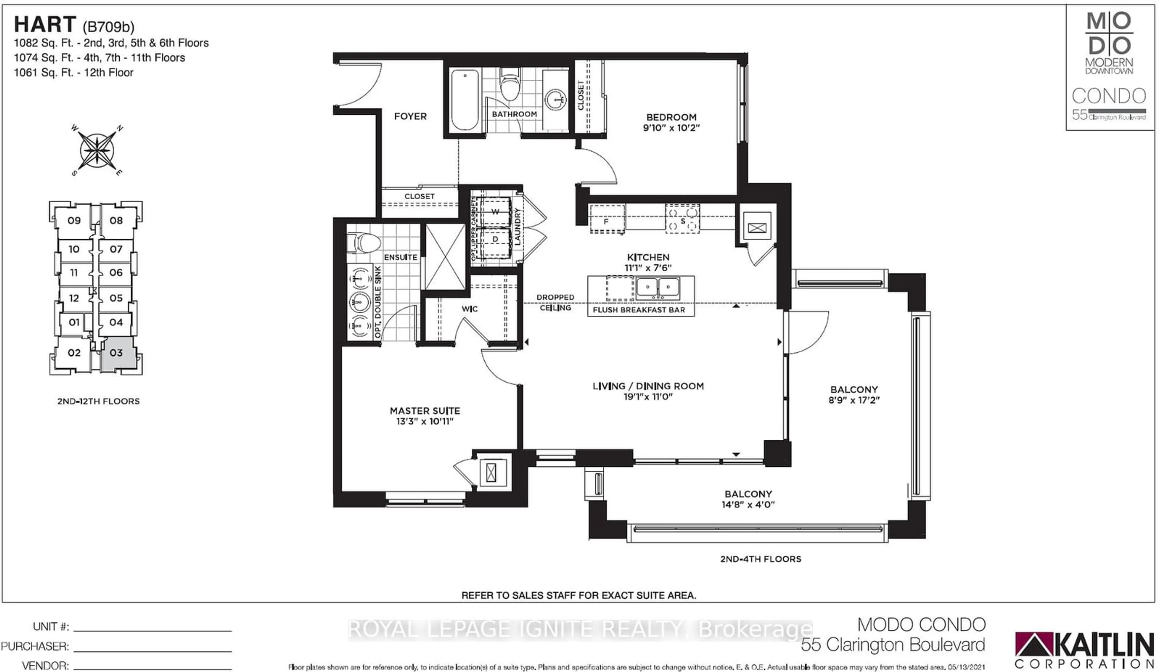 Floor plan for 55 Clarington Blvd #303, Clarington Ontario L1C 7J4