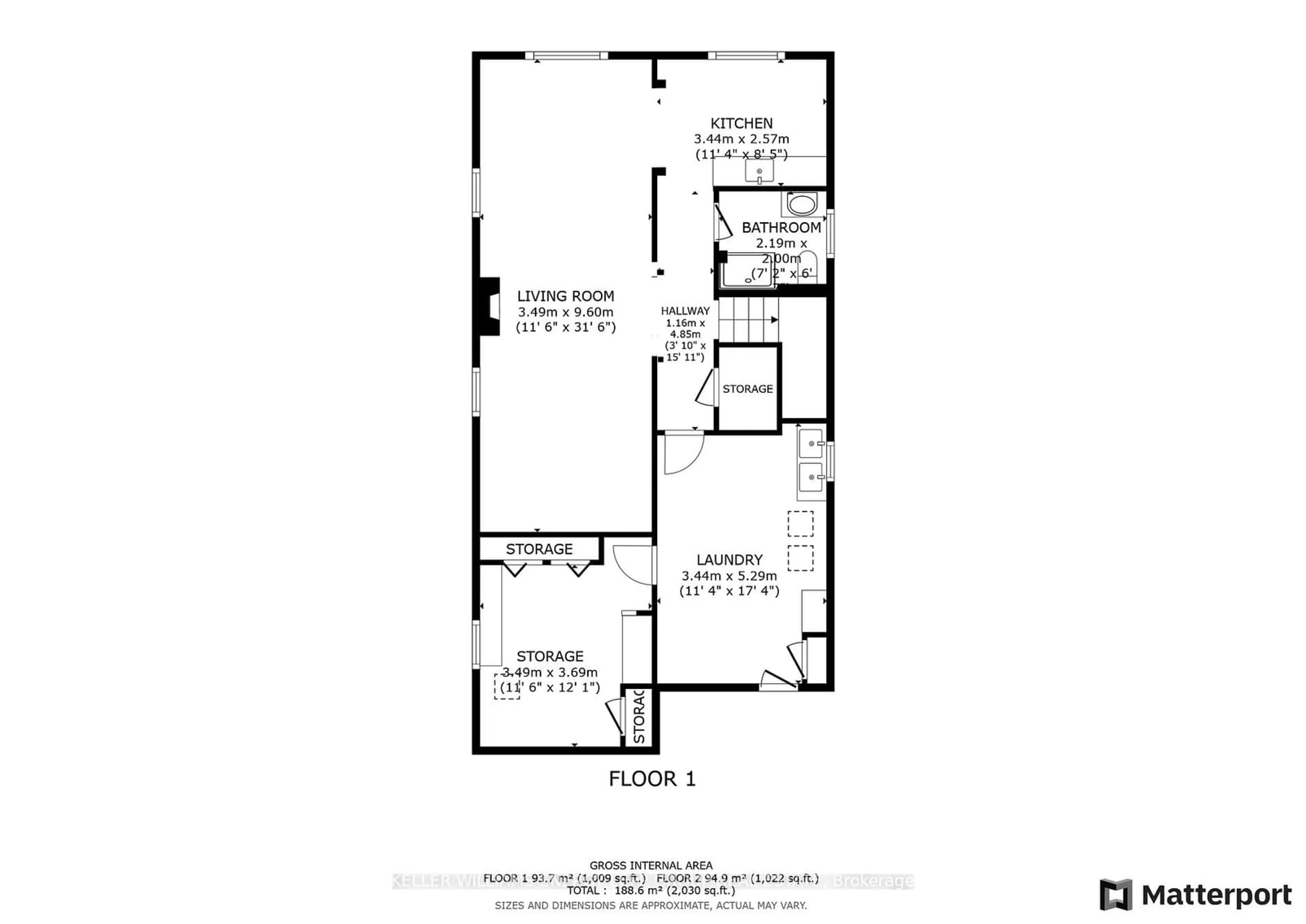 Floor plan for 265 Gibbons St, Oshawa Ontario L1J 4Y5