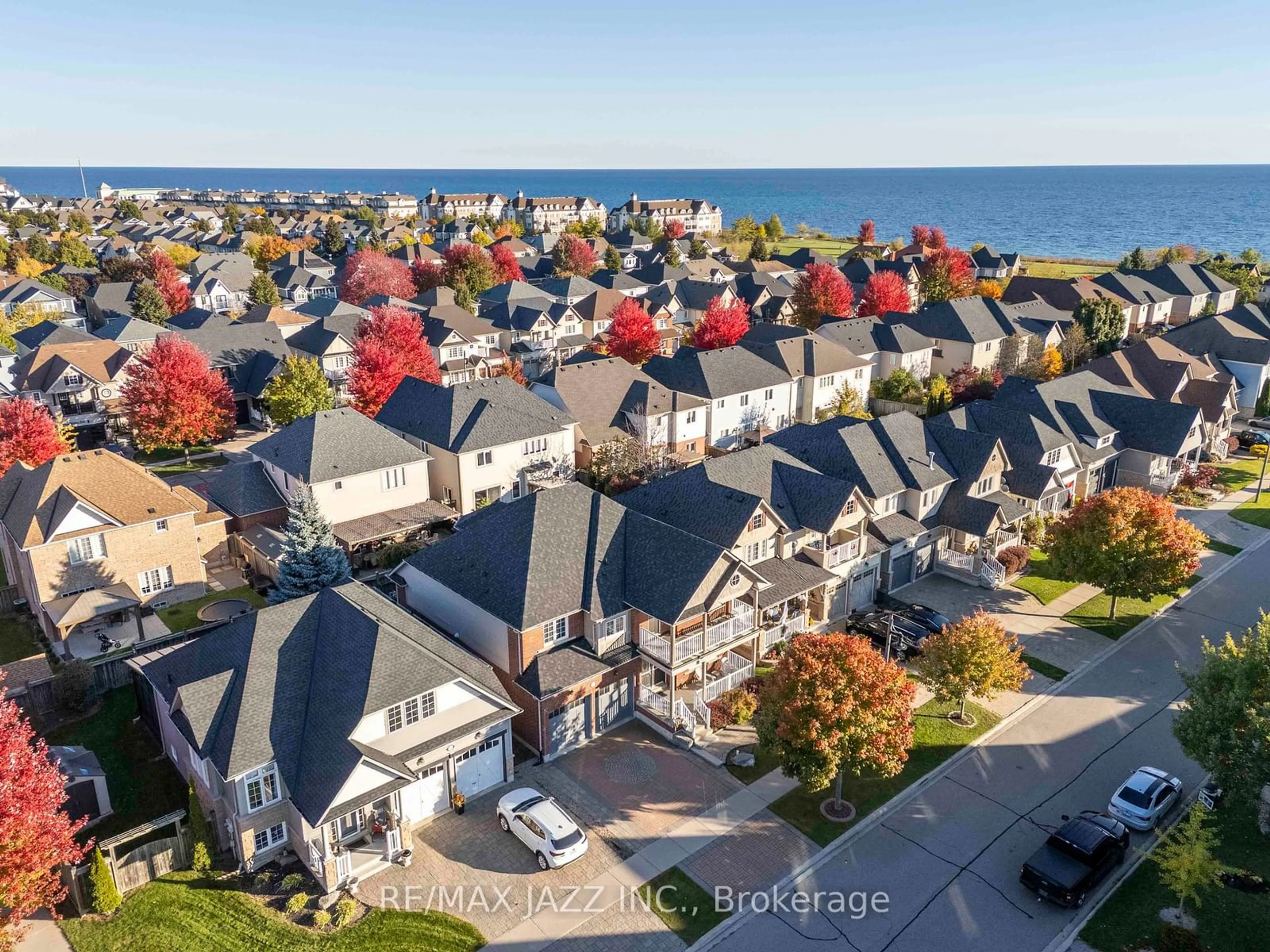 A pic from outside/outdoor area/front of a property/back of a property/a pic from drone, water/lake/river/ocean view for 47 Corporal Patterson Lane, Clarington Ontario L1B 0A8