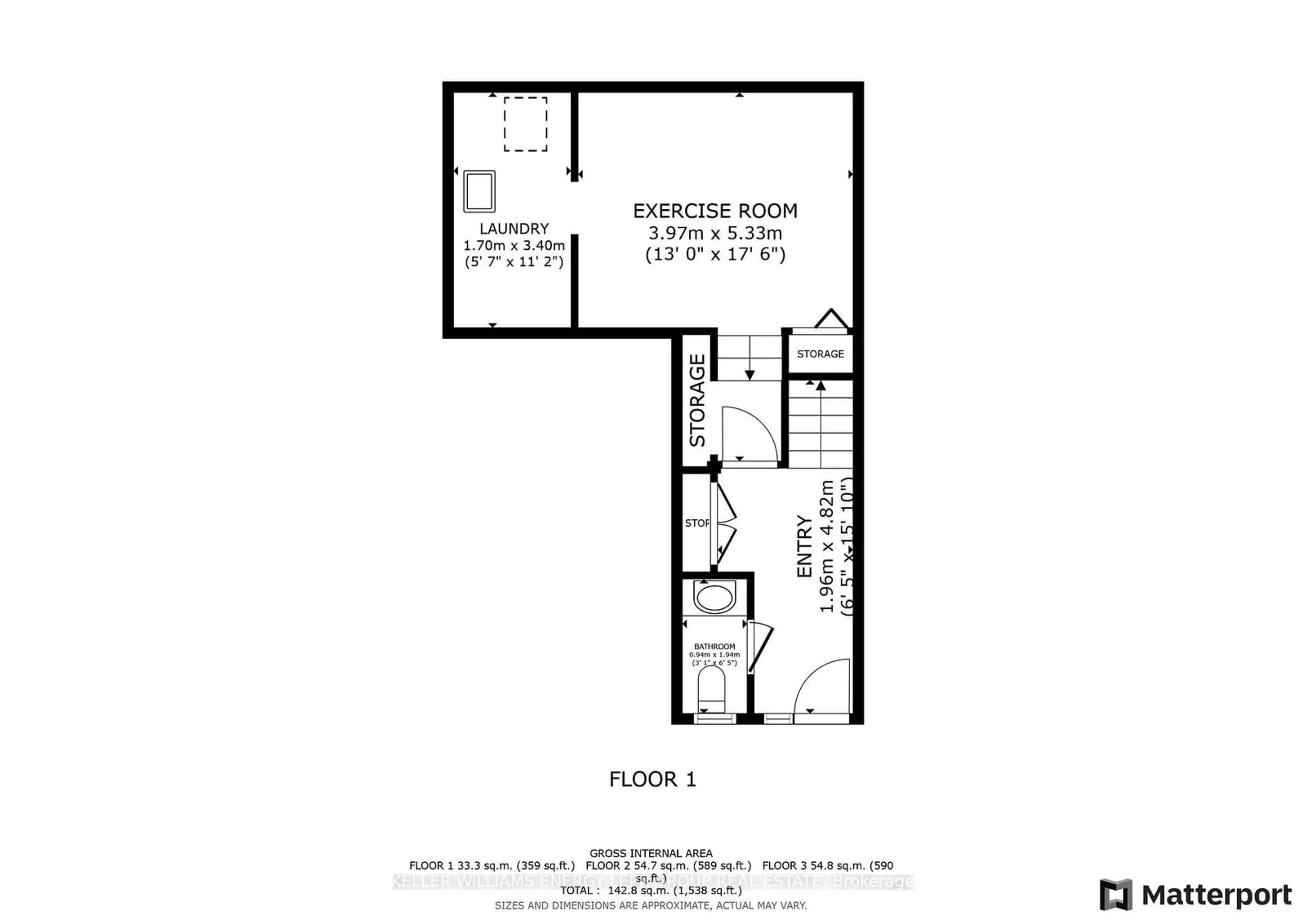 Floor plan for 1310 Fieldlight Blvd #22, Pickering Ontario L1V 2Y8