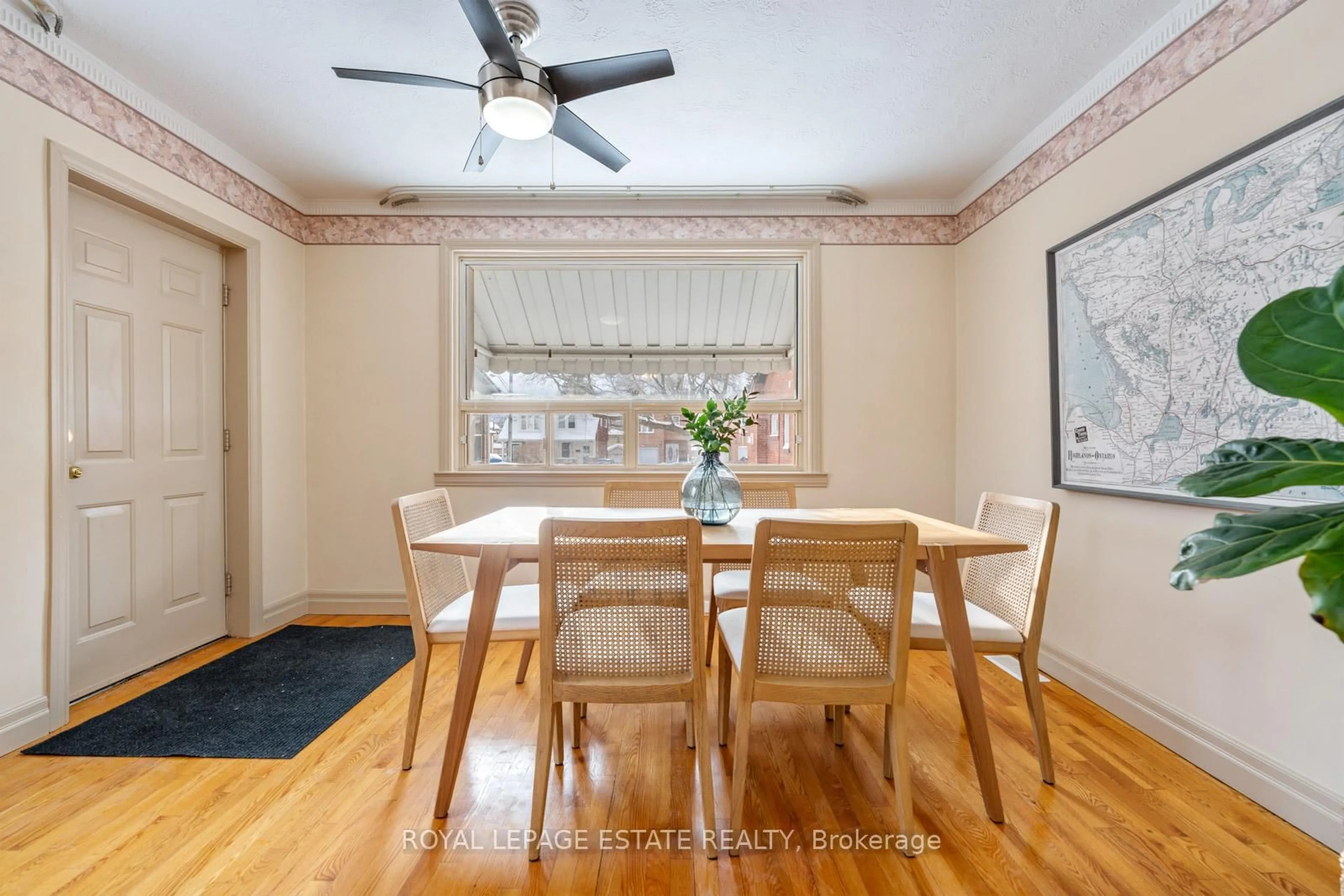 Dining room, wood/laminate floor for 13 Mystic Ave, Toronto Ontario M1L 4G6