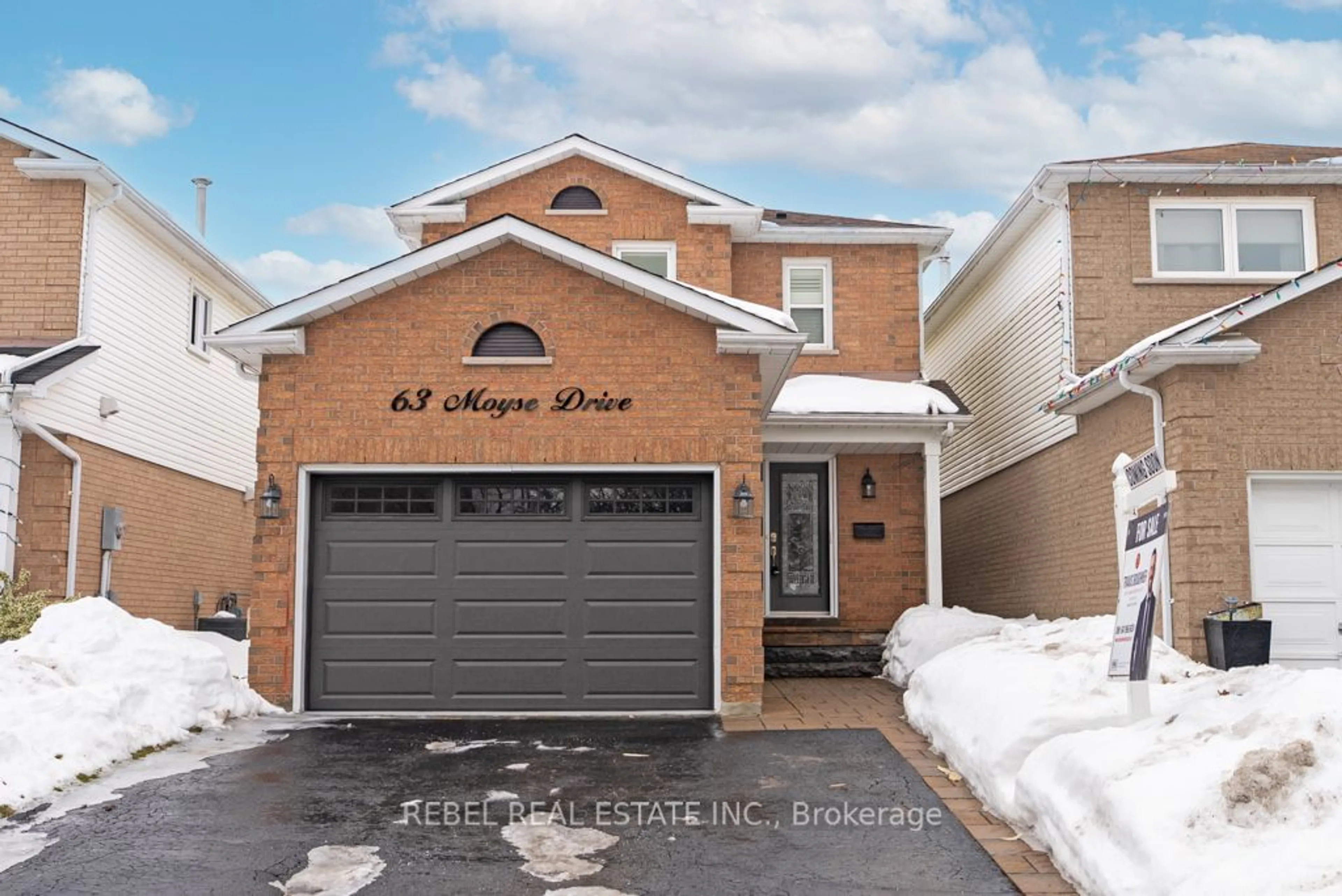 Home with brick exterior material, street for 63 Moyse Dr, Clarington Ontario L1E 2V7