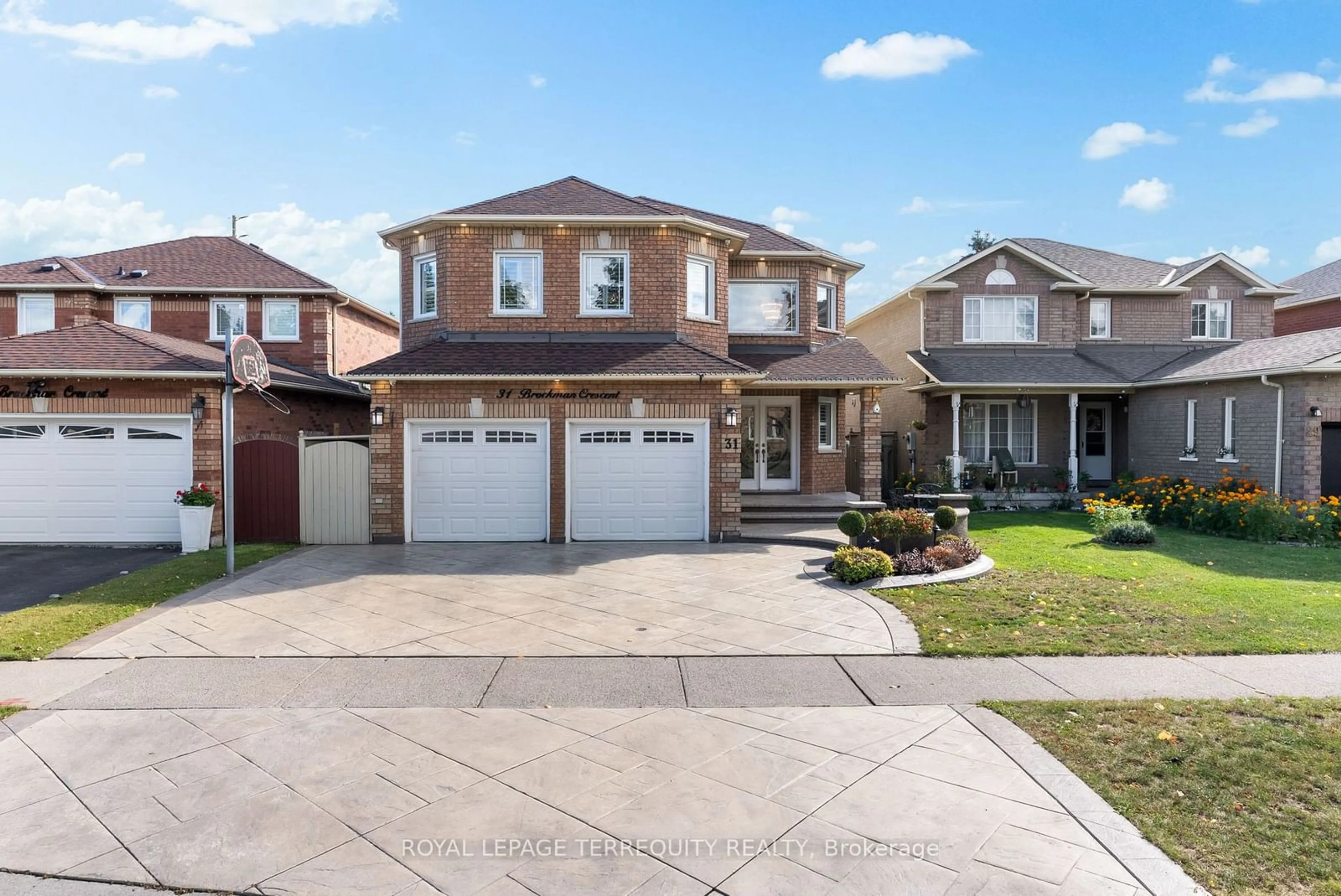 Home with brick exterior material, street for 31 Brockman Cres, Ajax Ontario L1T 4B3