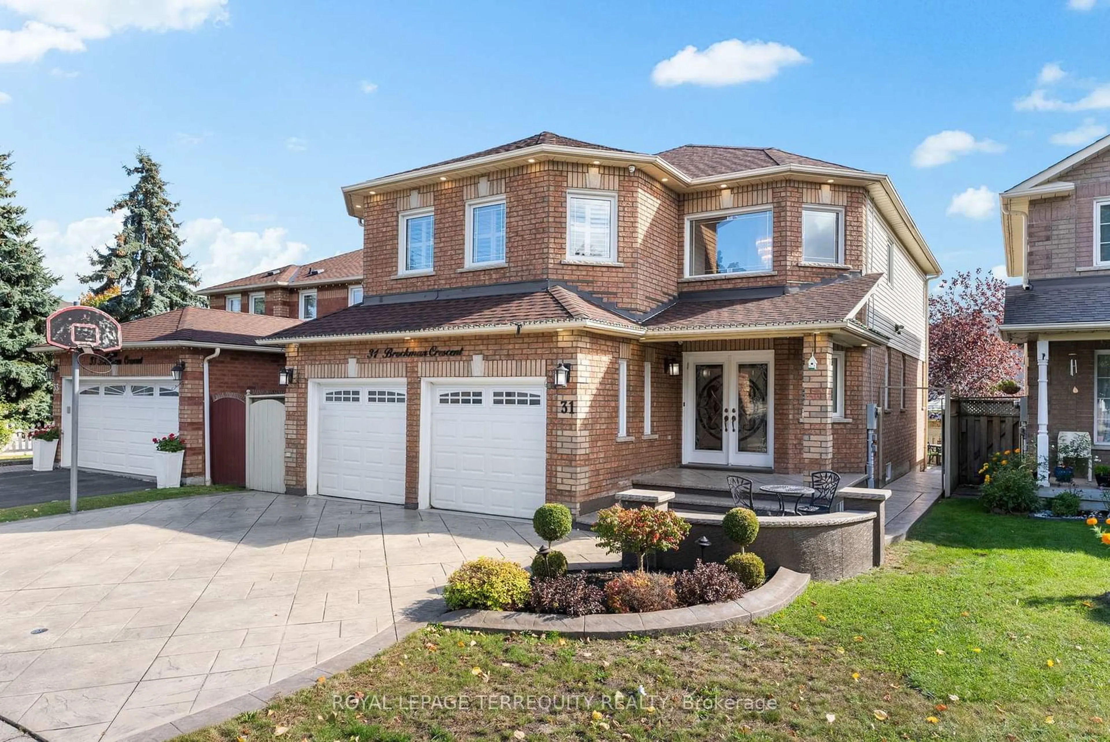 Home with brick exterior material, street for 31 Brockman Cres, Ajax Ontario L1T 4B3