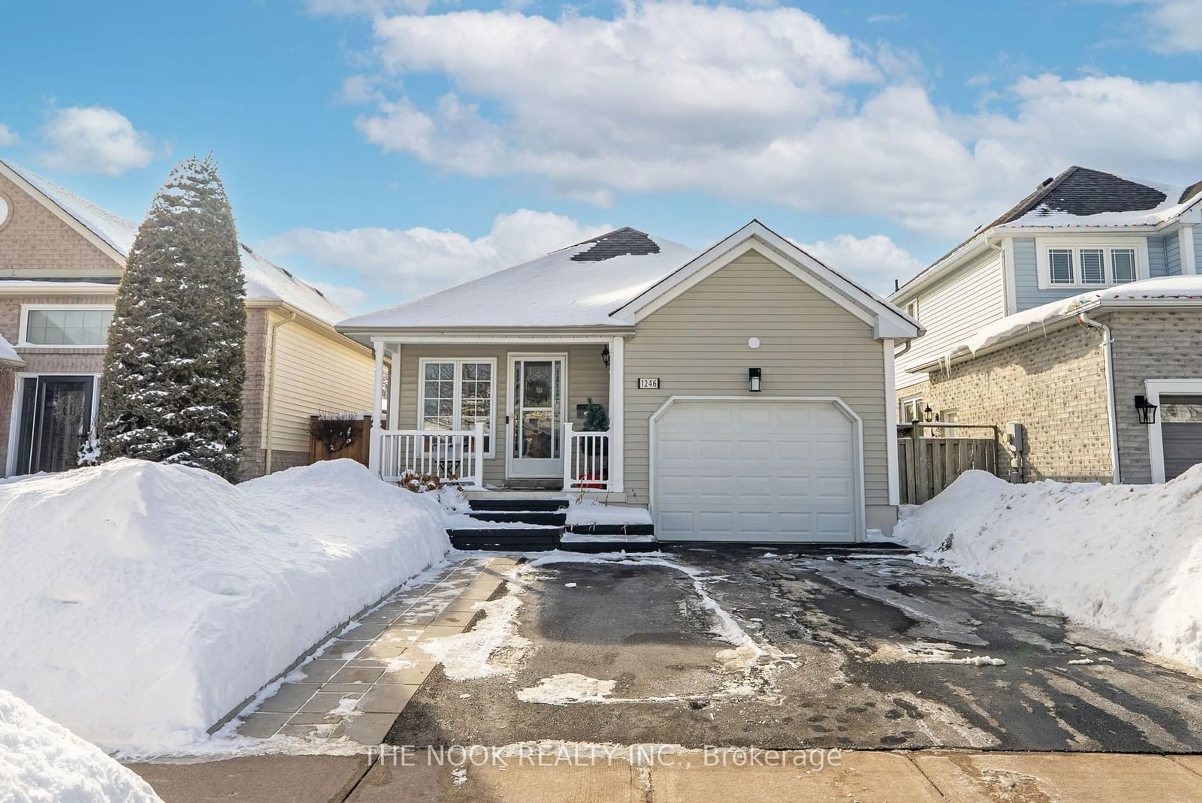 Home with vinyl exterior material, street for 1246 Dartmoor St, Oshawa Ontario L1K 2K2