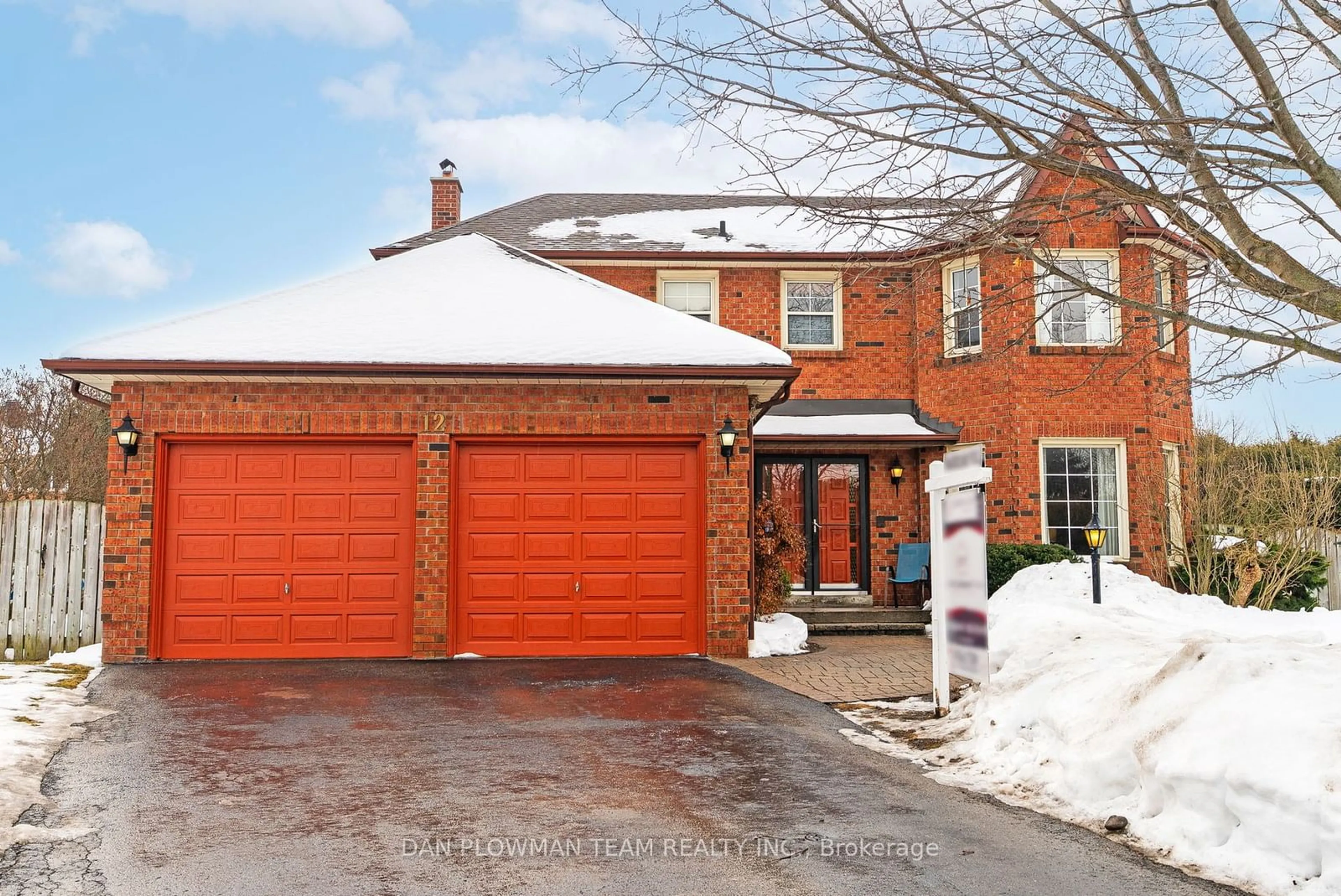 Home with brick exterior material, street for 12 Marquis Crt, Whitby Ontario L1N 7A4