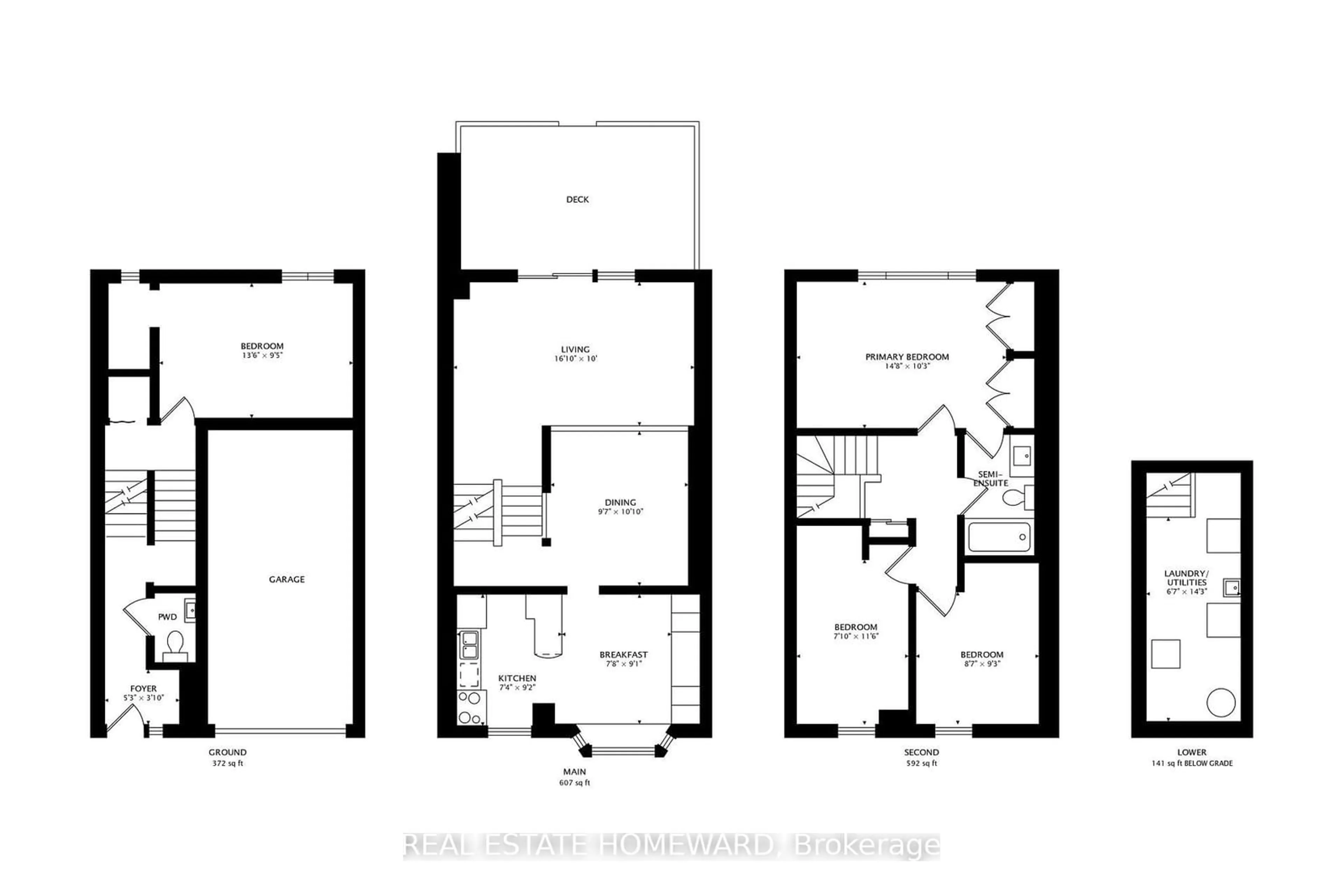 Floor plan for 301 Bridletowne Circ #21, Toronto Ontario M1W 2H7