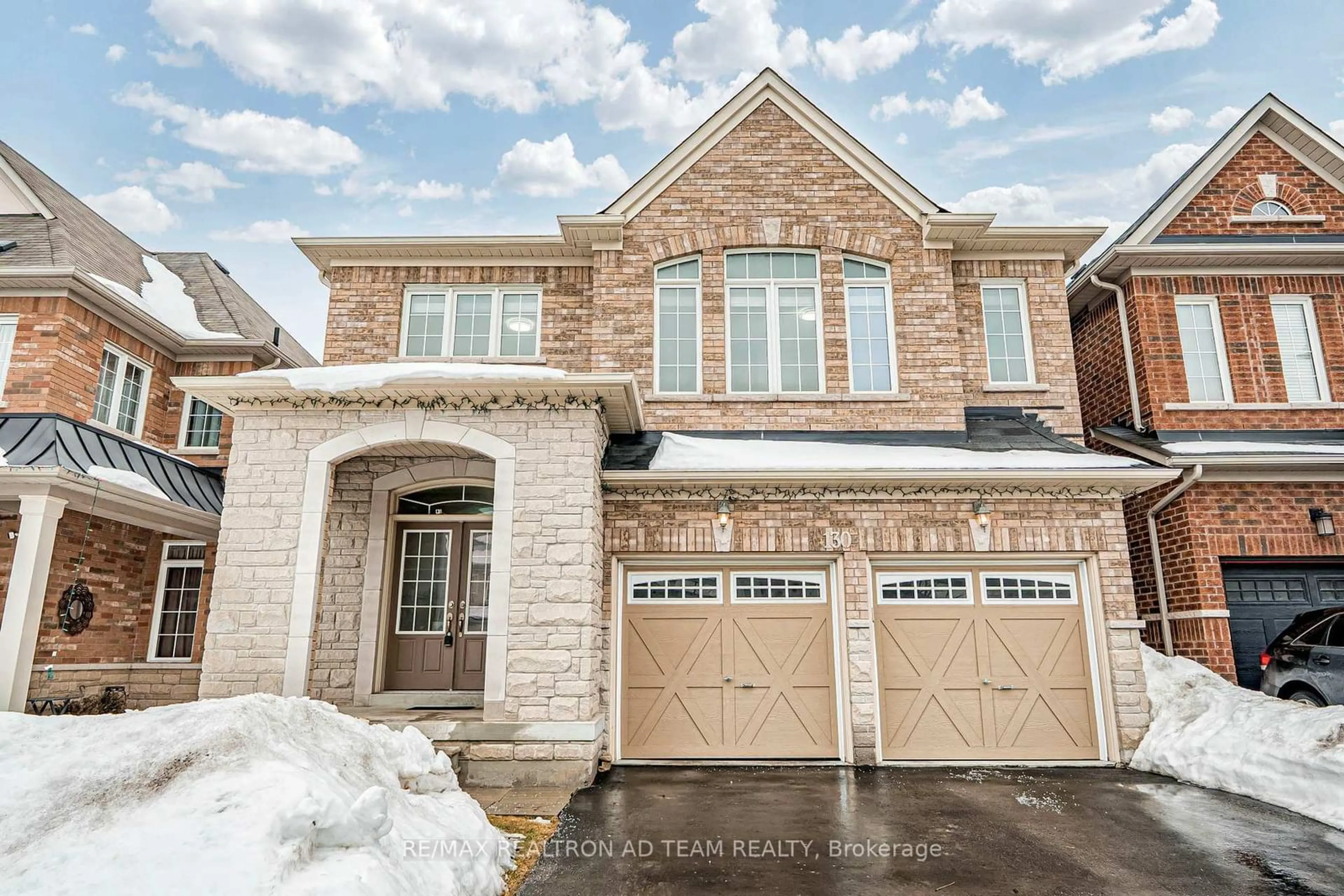 Home with brick exterior material, street for 130 Elliottglen Dr, Ajax Ontario L1Z 0G9