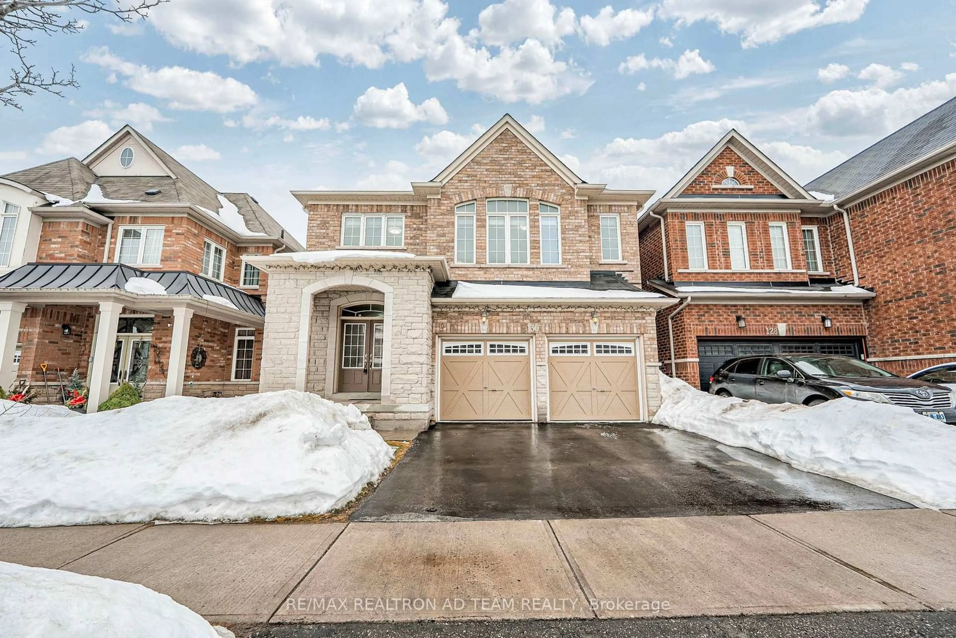 Home with brick exterior material, street for 130 Elliottglen Dr, Ajax Ontario L1Z 0G9