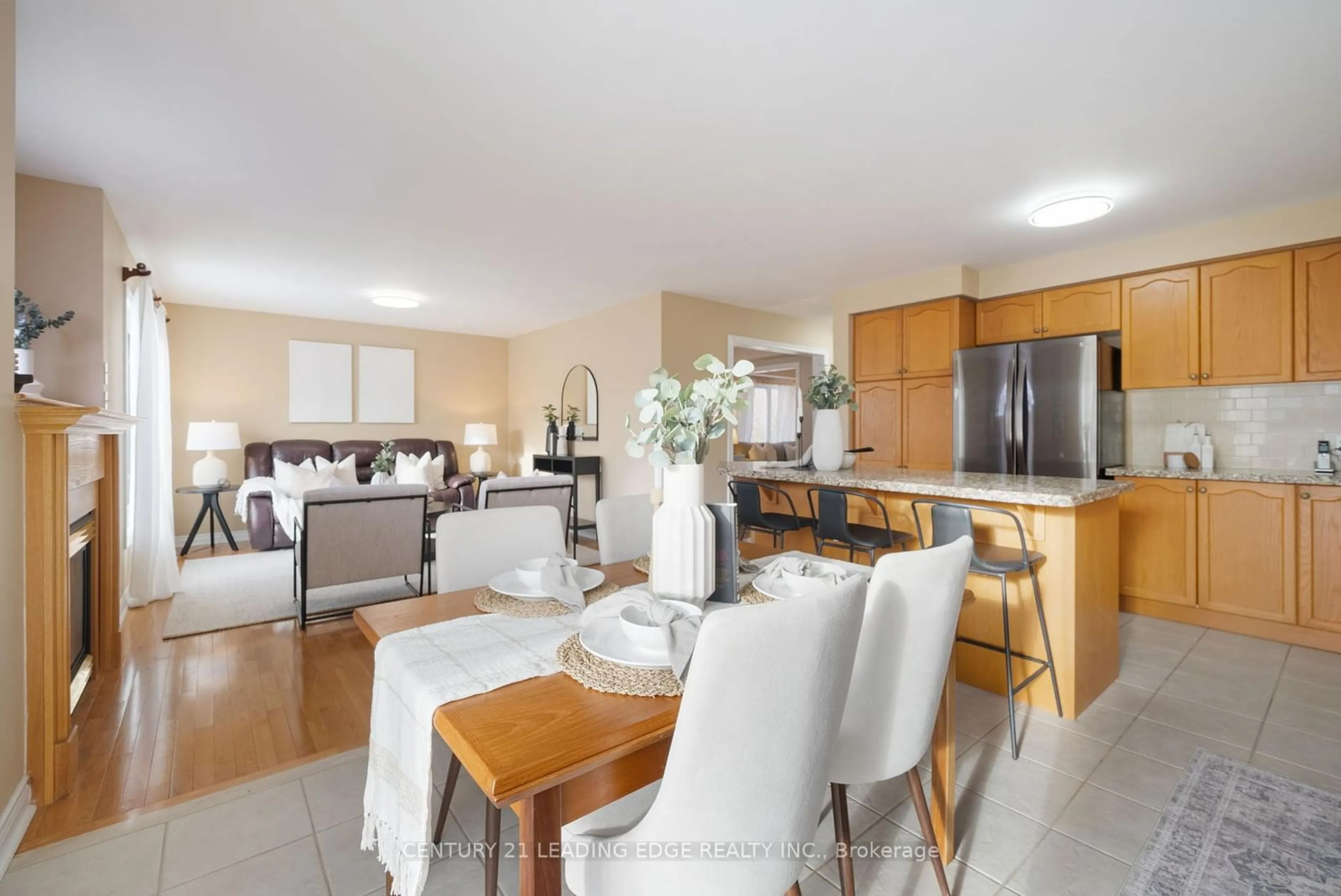 Open concept kitchen, ceramic/tile floor for 8 Root Cres, Ajax Ontario L1T 4J8