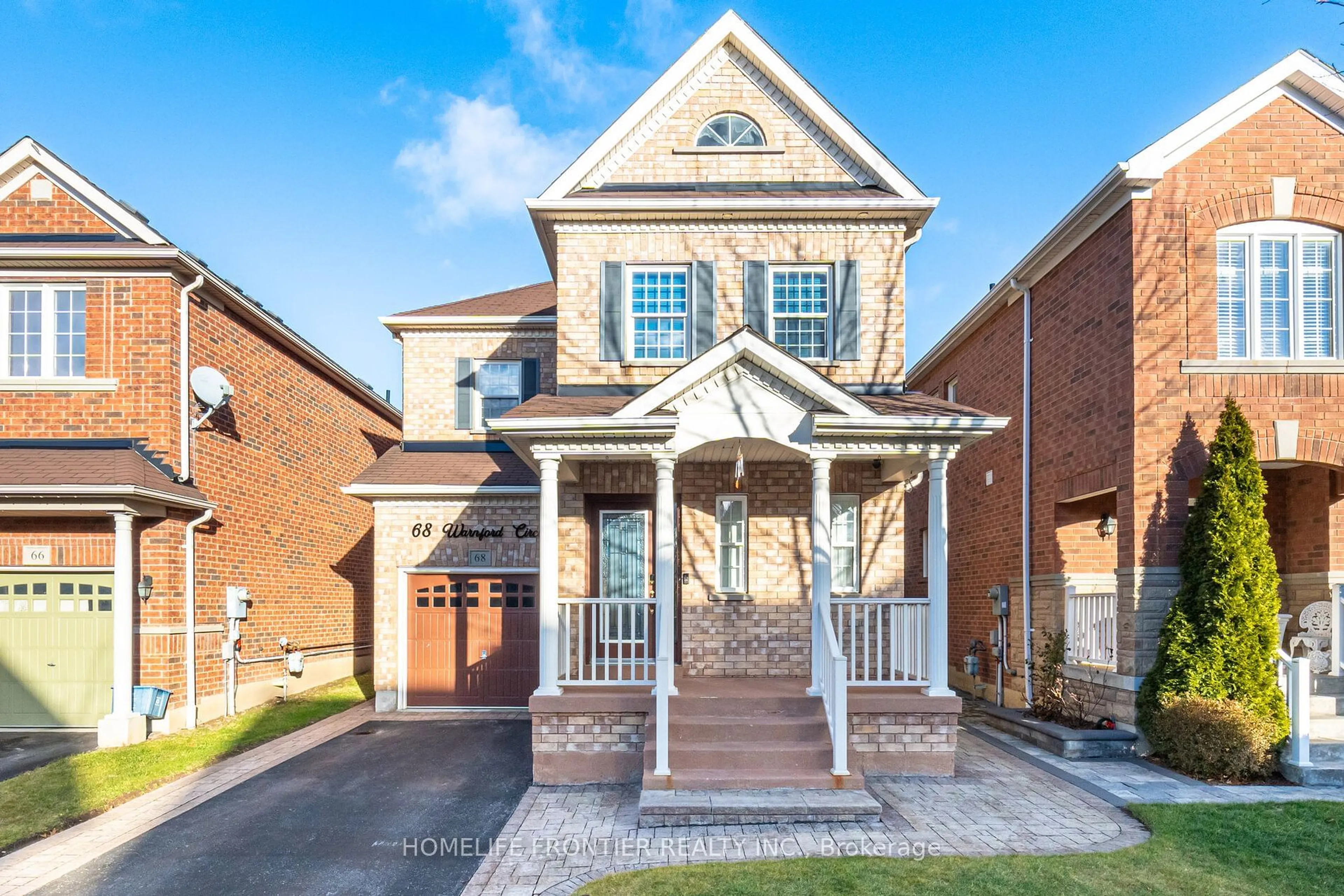 Home with brick exterior material, street for 68 Warnford Circ, Ajax Ontario L1T 0J3