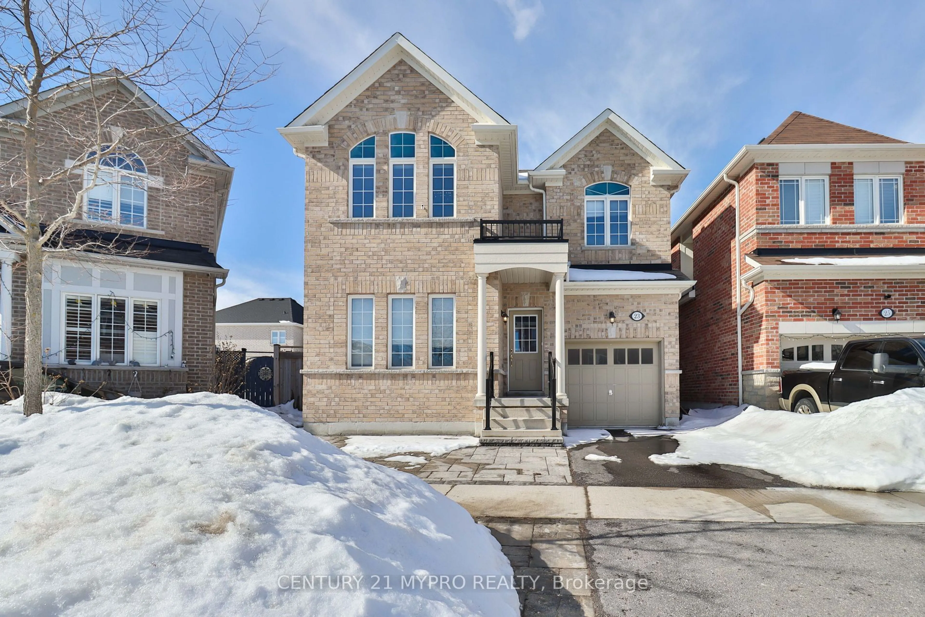 Home with brick exterior material, street for 23 Bellotti Cres, Ajax Ontario L1Z 0M2