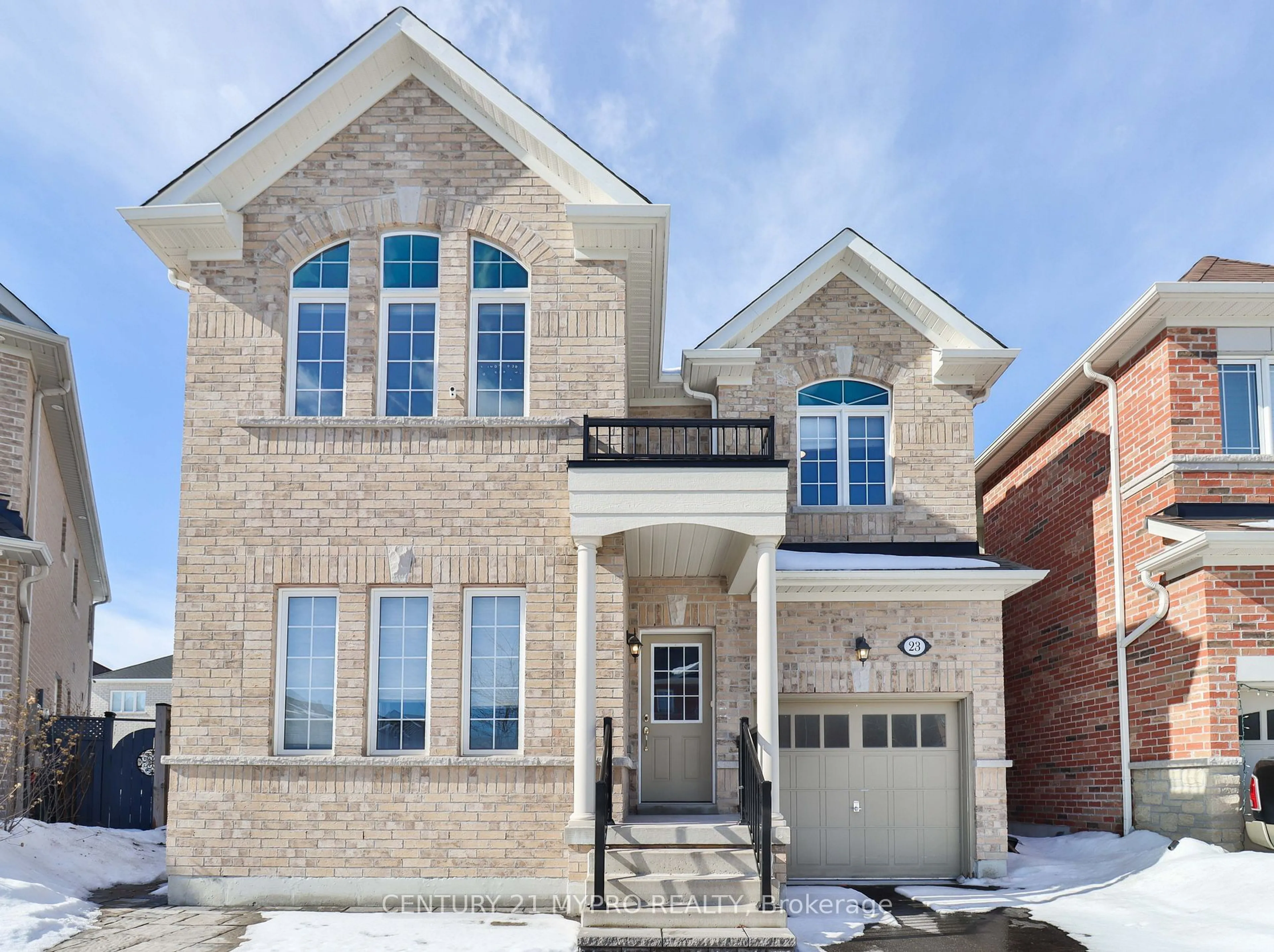 Home with brick exterior material, street for 23 Bellotti Cres, Ajax Ontario L1Z 0M2