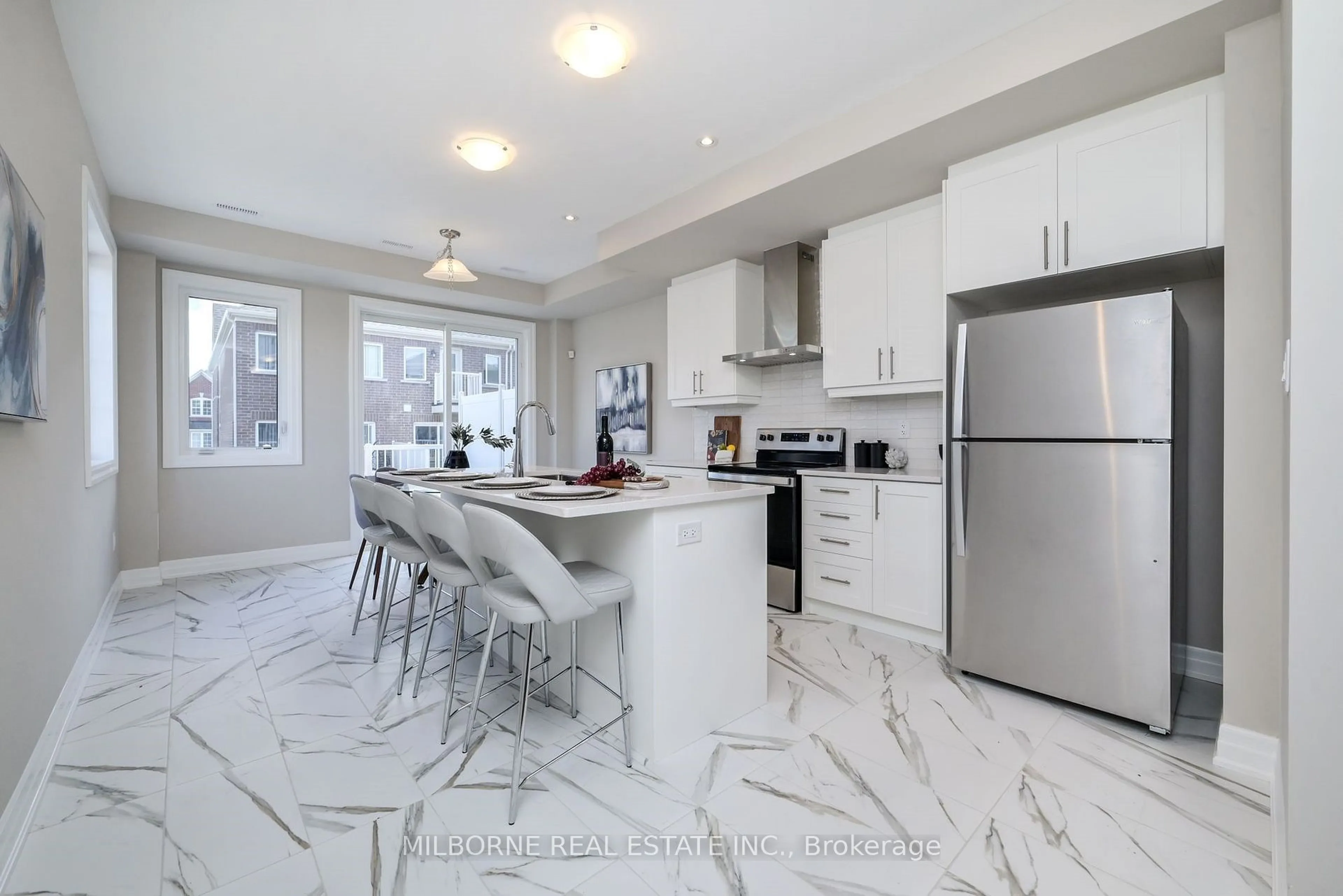 Open concept kitchen, ceramic/tile floor for 1021 Ellesmere Rd, Toronto Ontario M1P 2W7