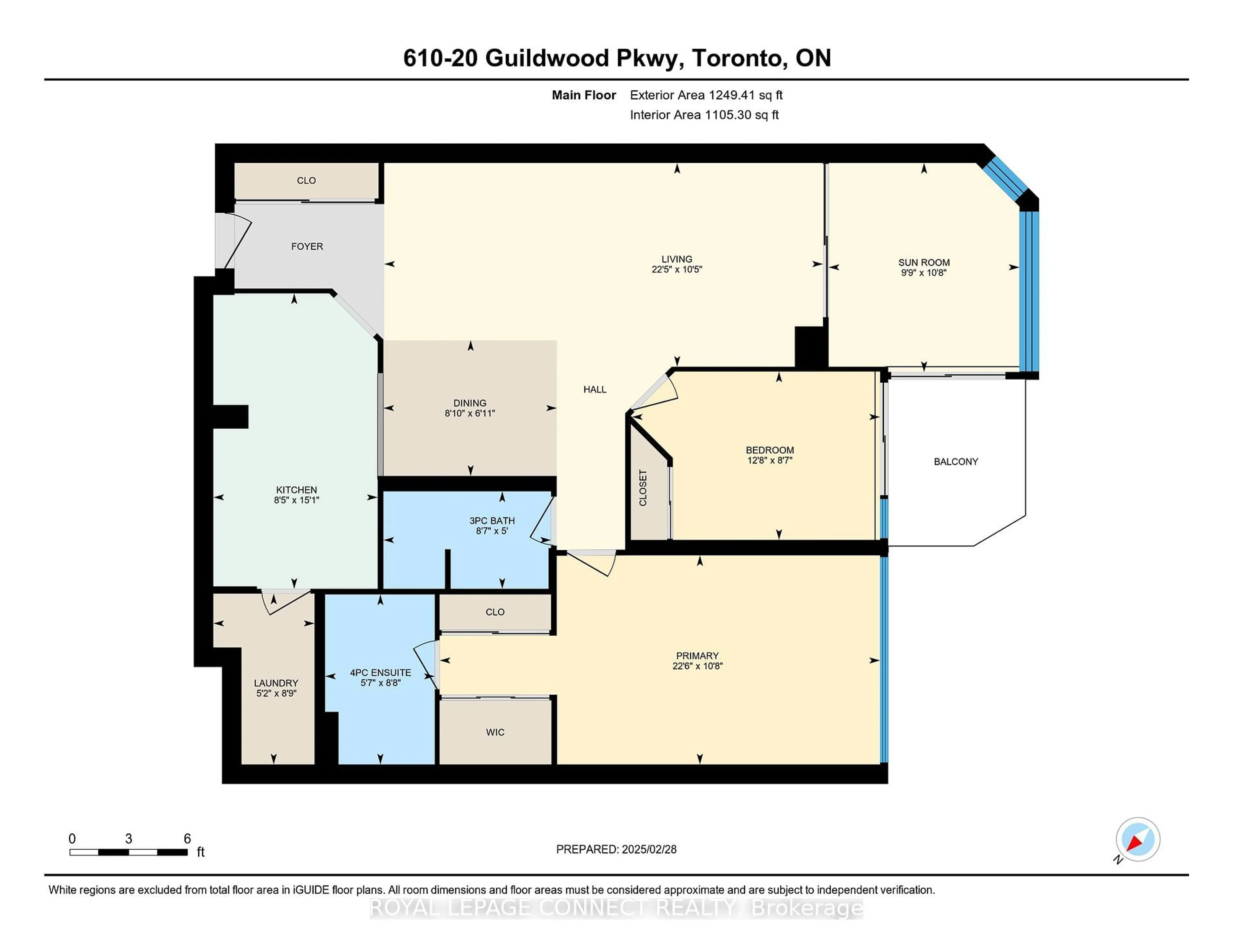 Floor plan for 20 Guildwood Pkwy #610, Toronto Ontario M1E 5B6