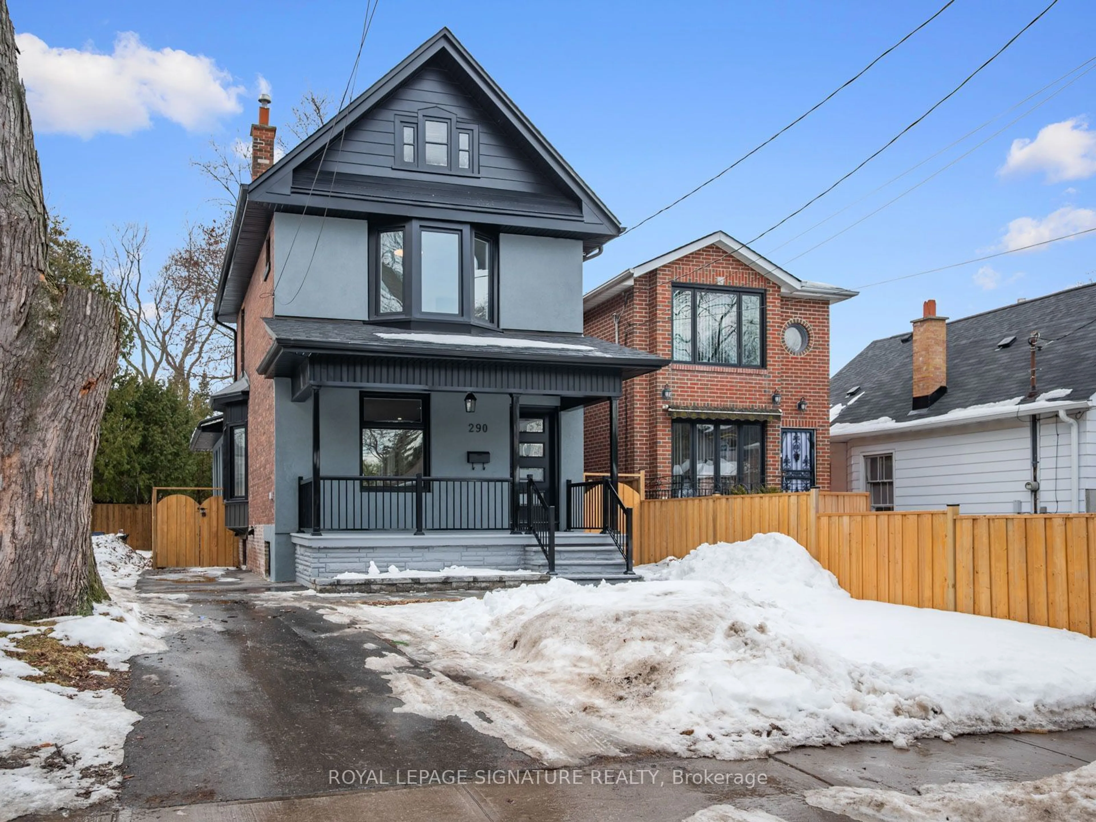 Home with brick exterior material, street for 290 Chisholm Ave, Toronto Ontario M4C 4W7