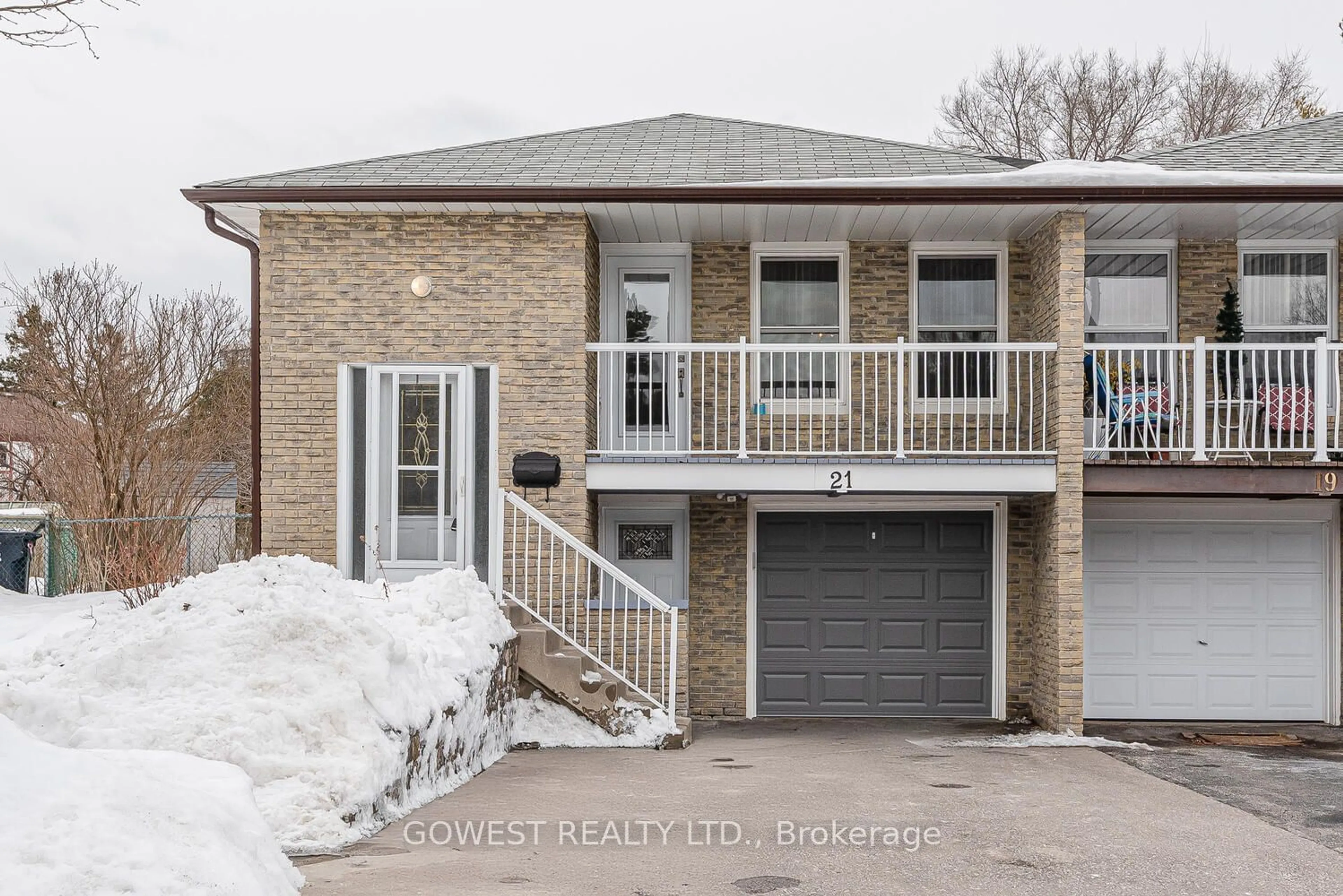 Home with brick exterior material, street for 21 Darnborough Way, Toronto Ontario M1W 2G2