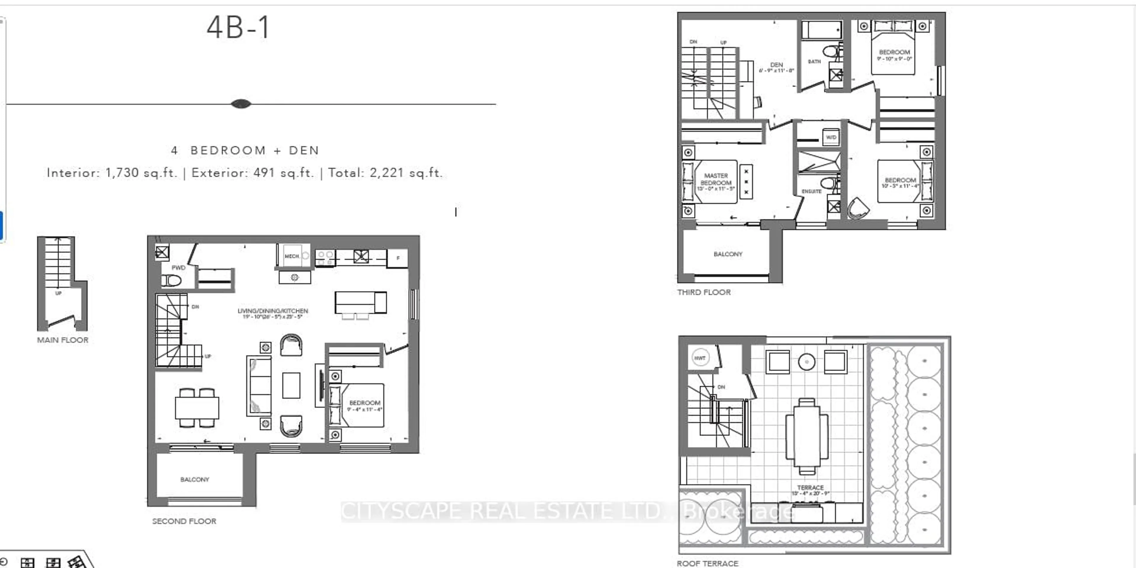 Floor plan for 174 Clonmore Dr #4 C, Toronto Ontario M1N 1Y1