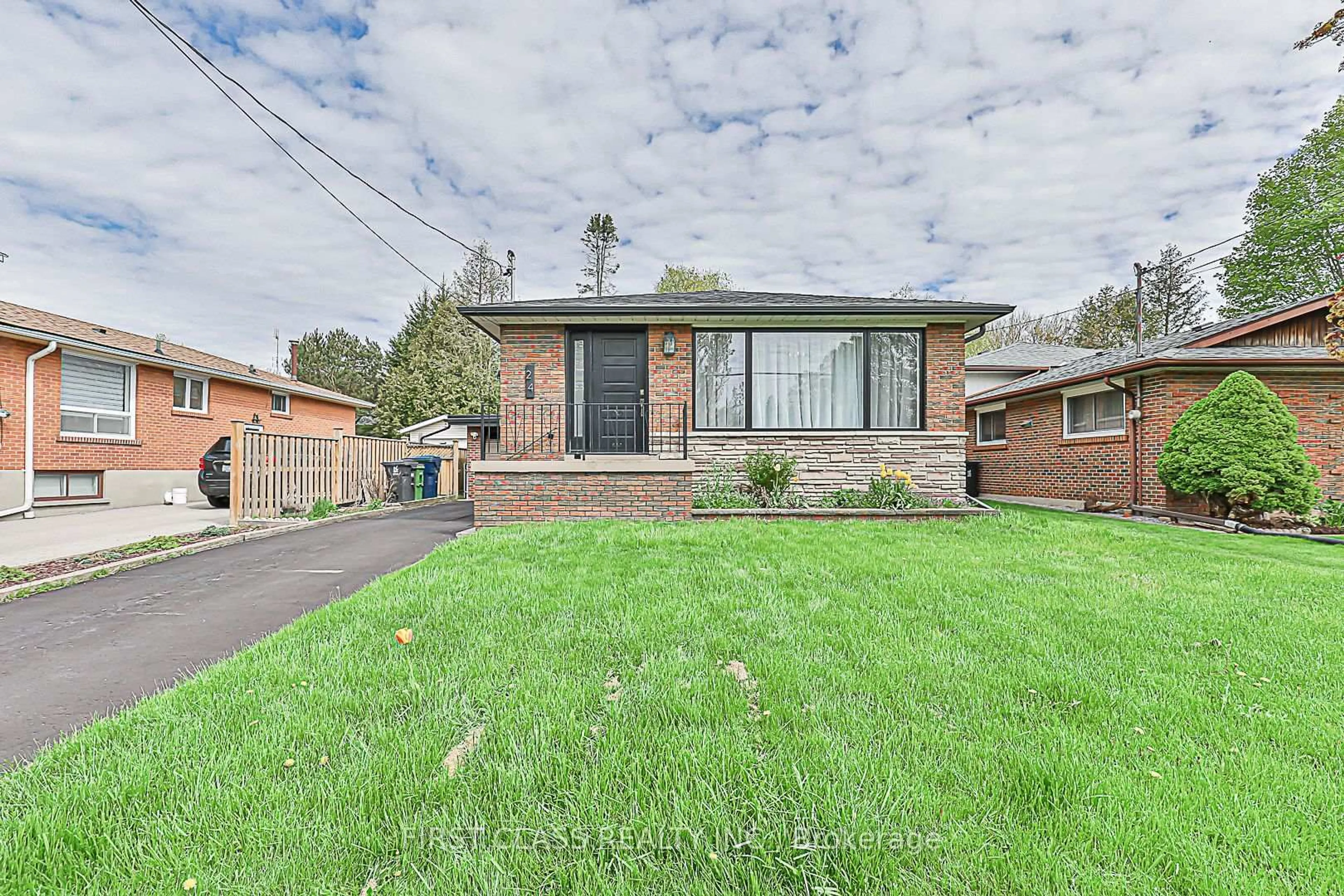 Home with brick exterior material, street for 24 Fintona Ave, Toronto Ontario M1E 1V3