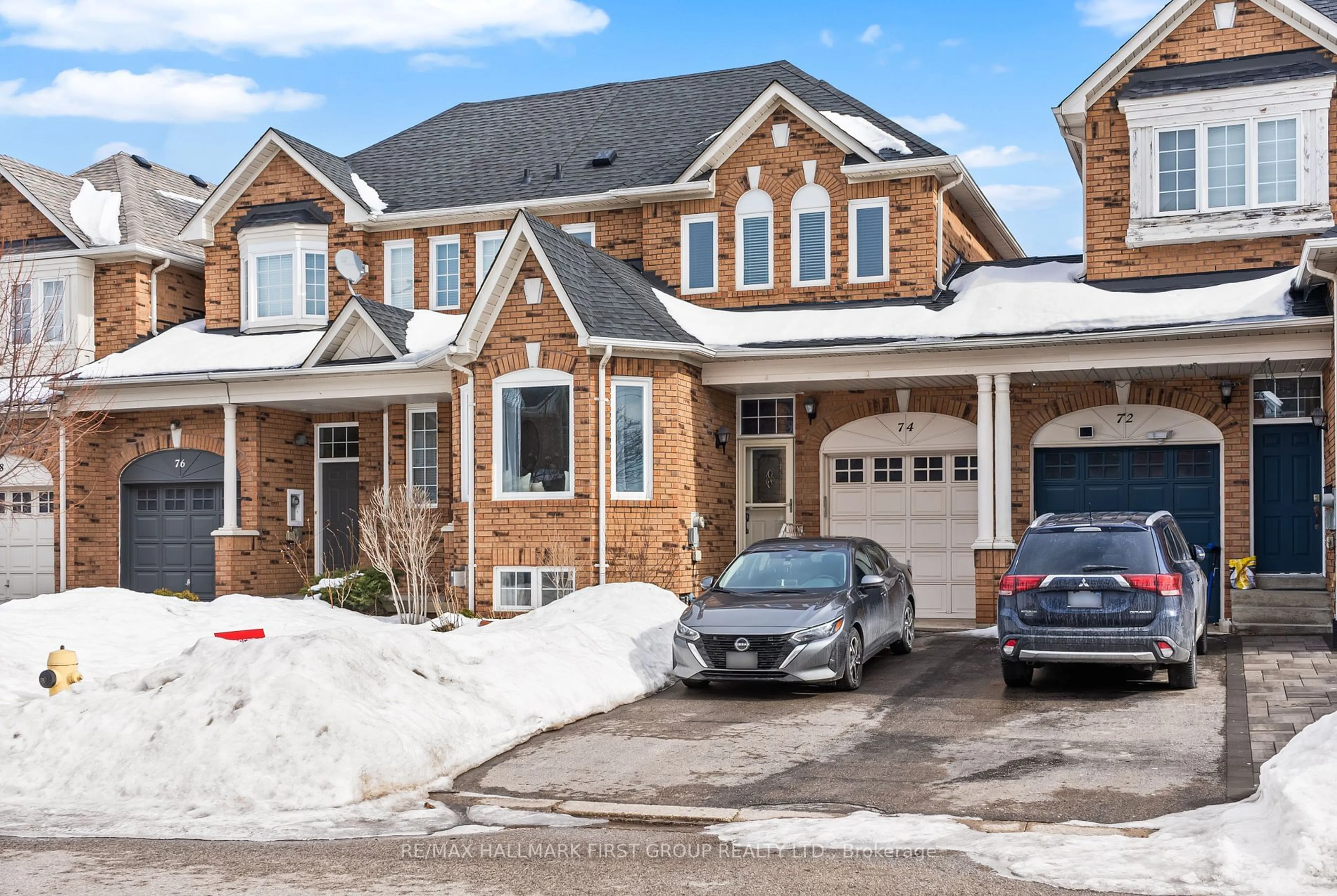 Home with brick exterior material, street for 74 Dooley Cres, Ajax Ontario L1T 4J2